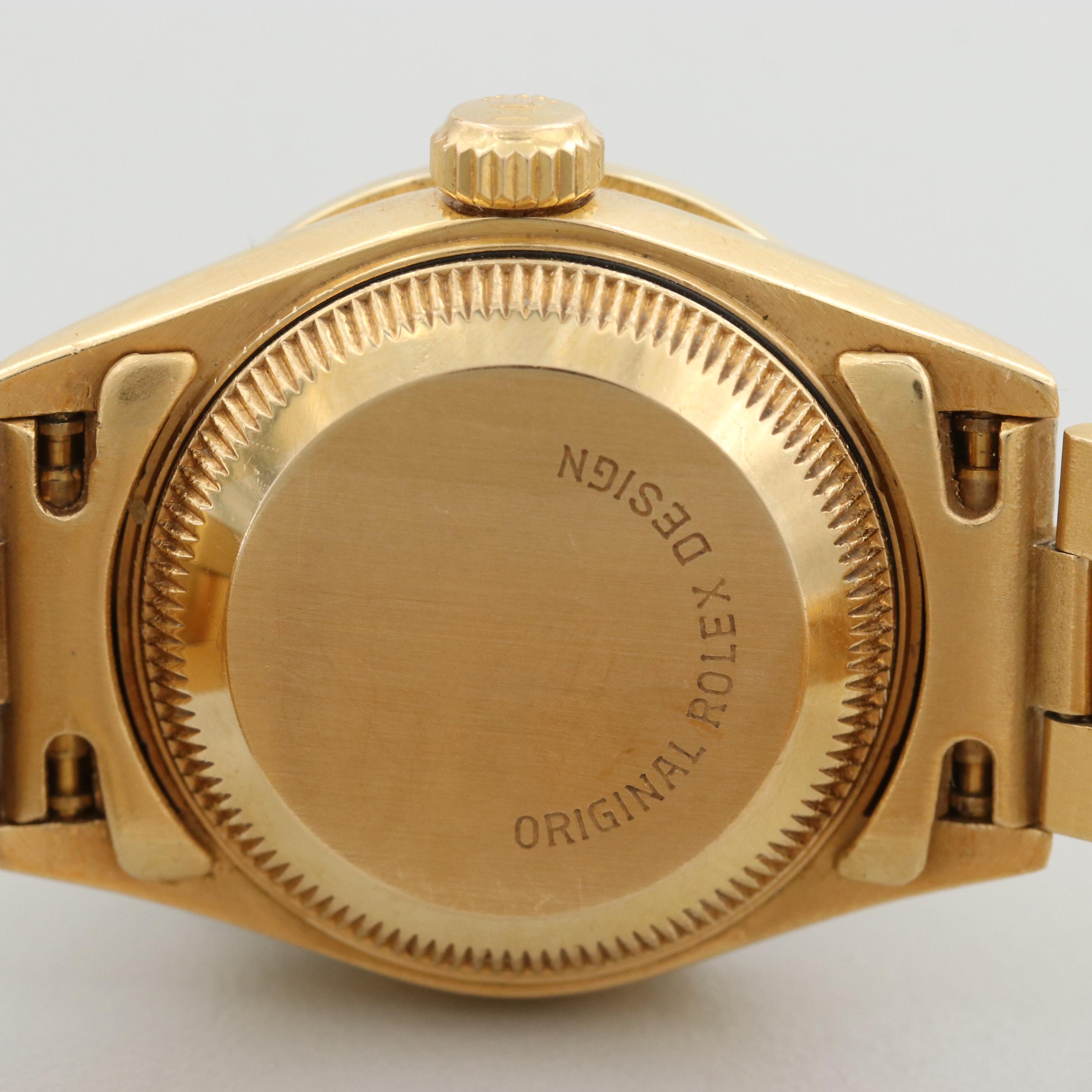 Rolex President 18K Yellow Gold Diamond Watch, 1989