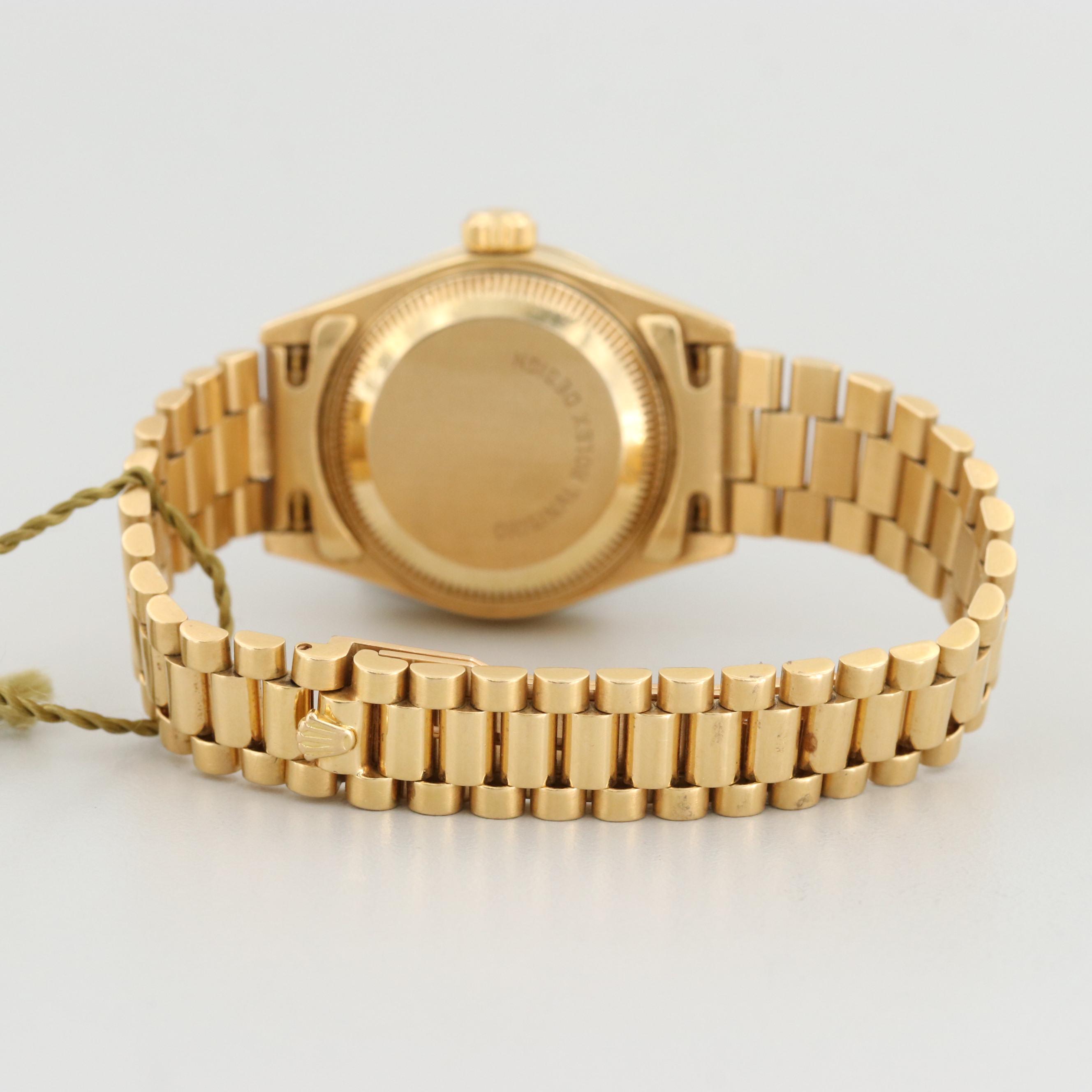 Rolex President 18K Yellow Gold Diamond Watch, 1989