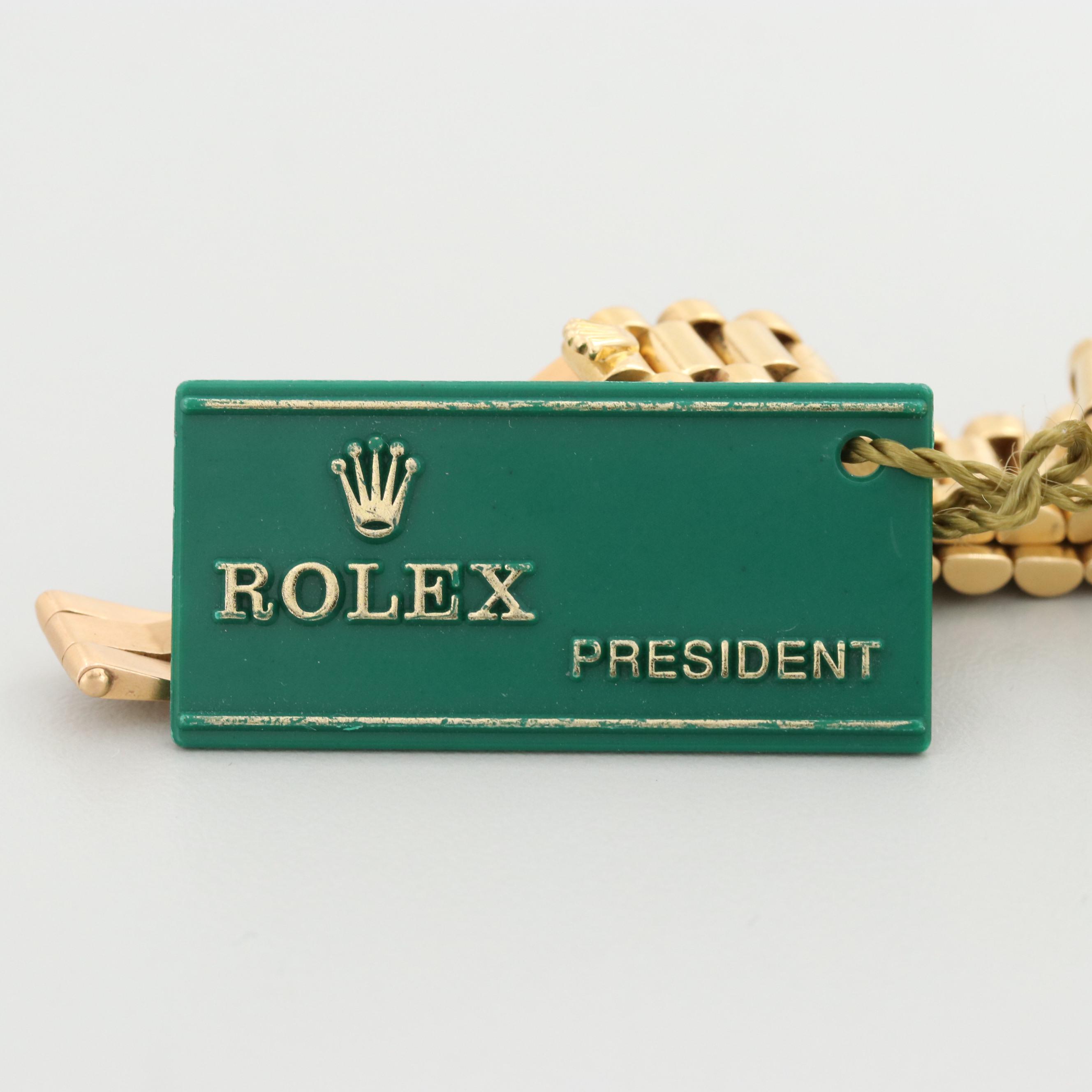 Rolex President 18K Yellow Gold Diamond Watch, 1989