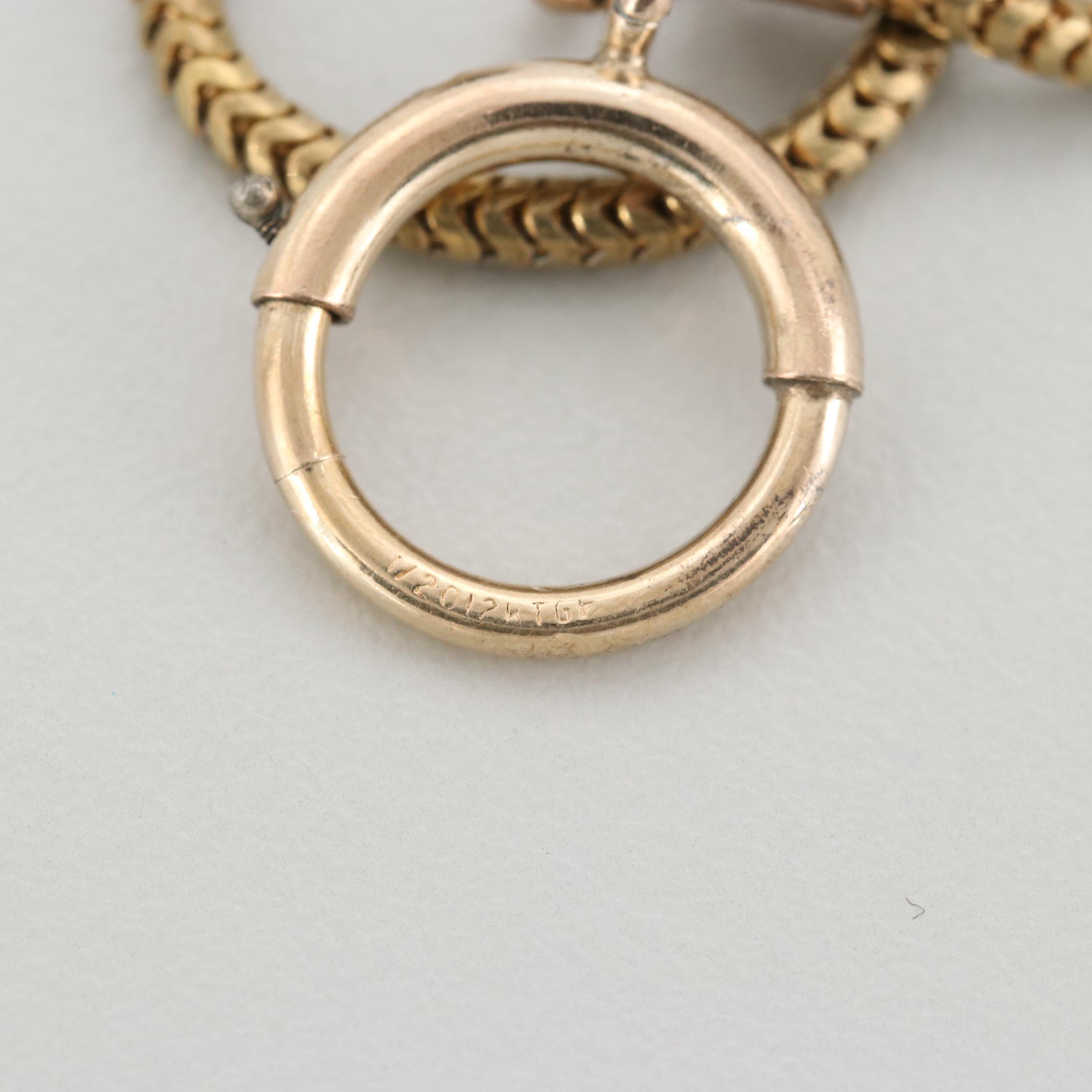 Vintage Lord Elgin 14K Gold Filled Pocket Watch, 1946