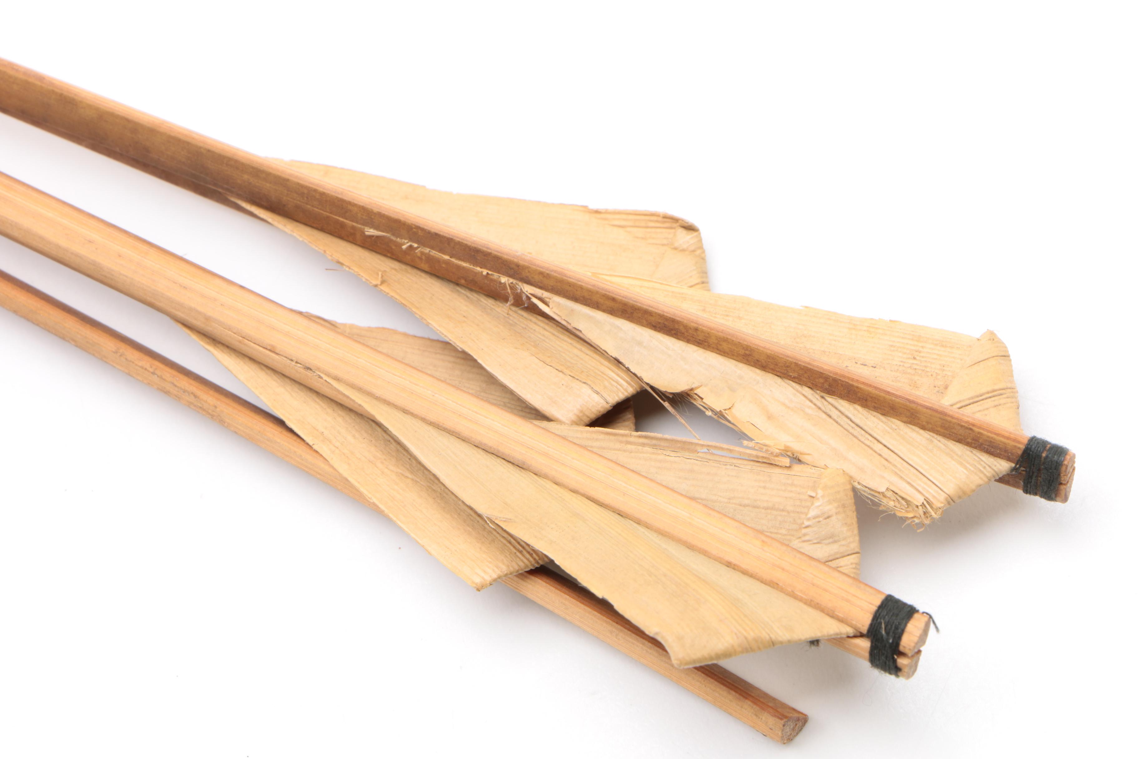 Vietnamese Montagnard Crossbow with Quiver and Arrows, Vintage