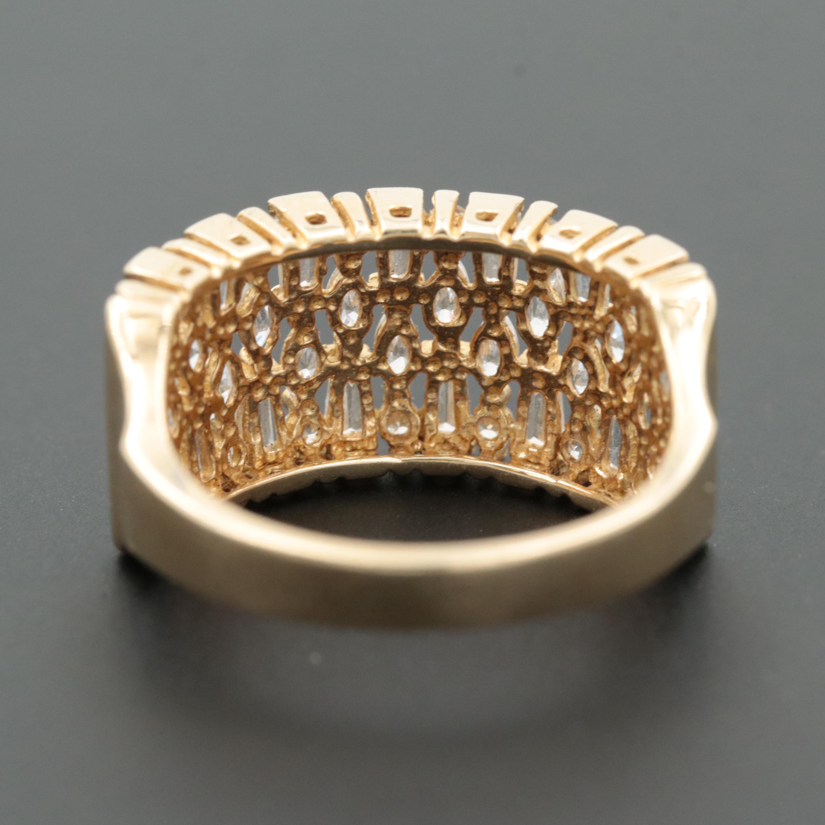 14K Yellow Gold Cubic Zirconia Ring