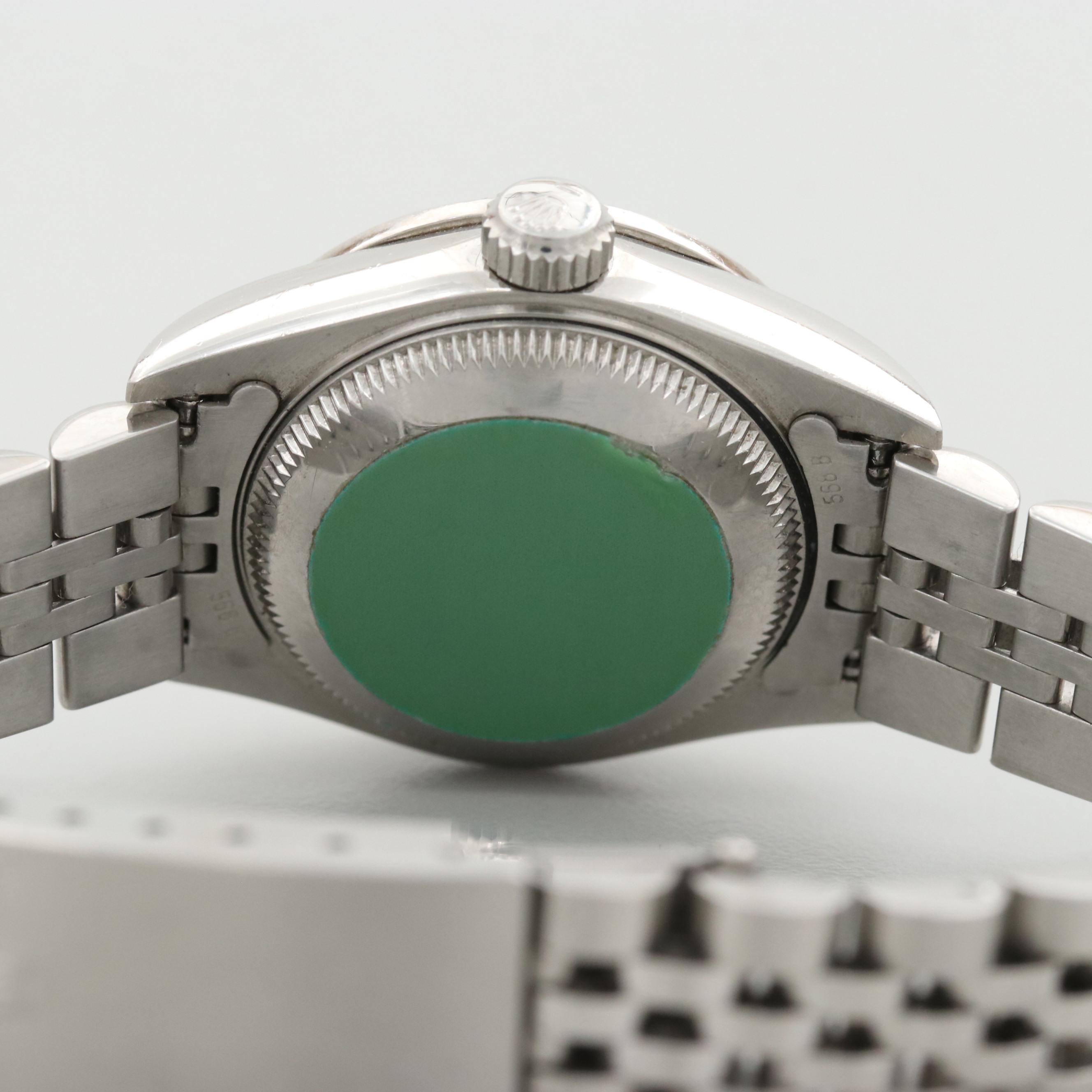 Rolex Stainless Steel and 18K White Gold Watch With Diamond Bezel, 1995