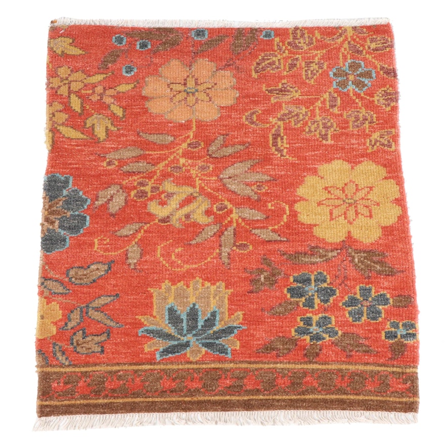 Hand-Knotted Indian Wool Rug