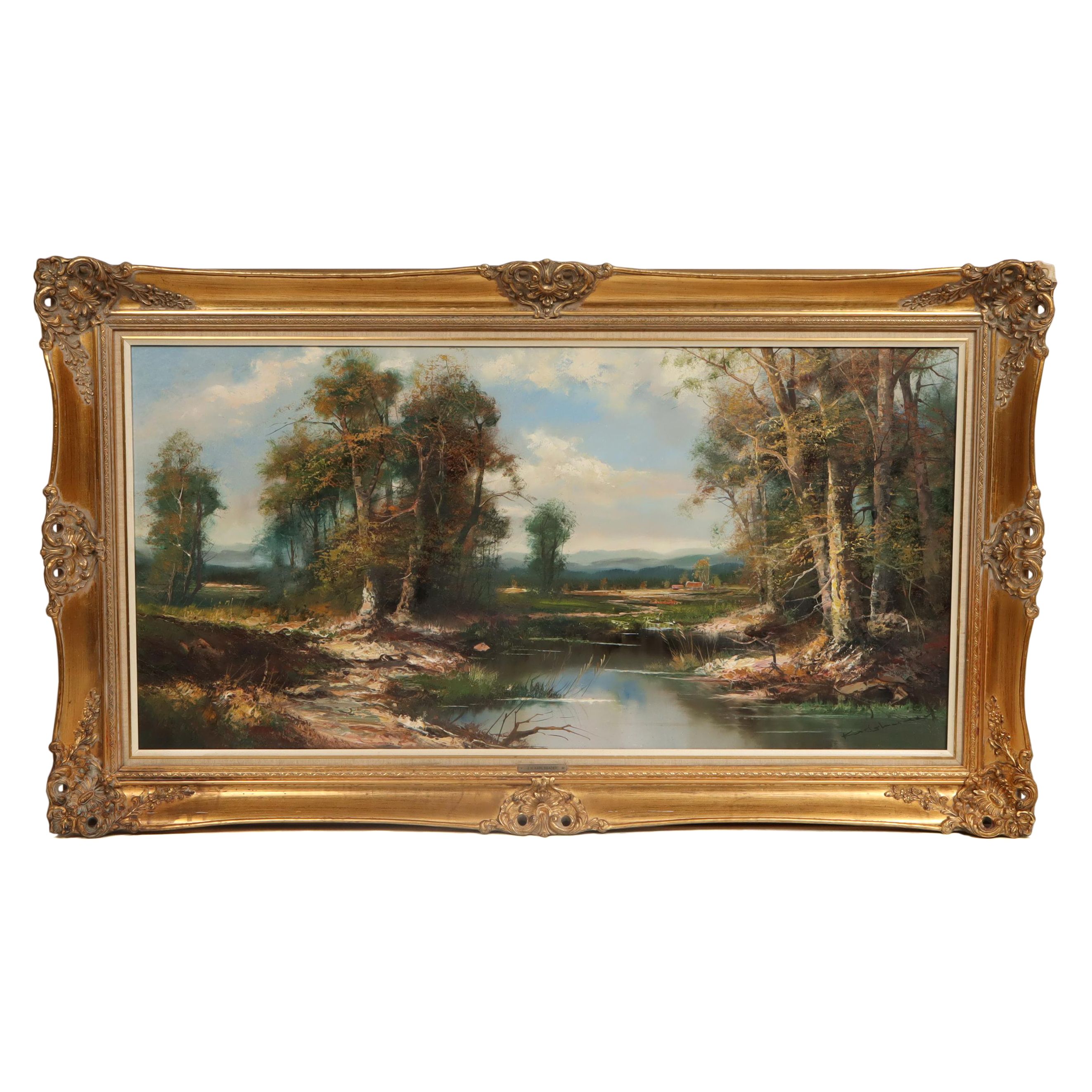 Joseph Karlsbader Rural Landscape Oil Painting