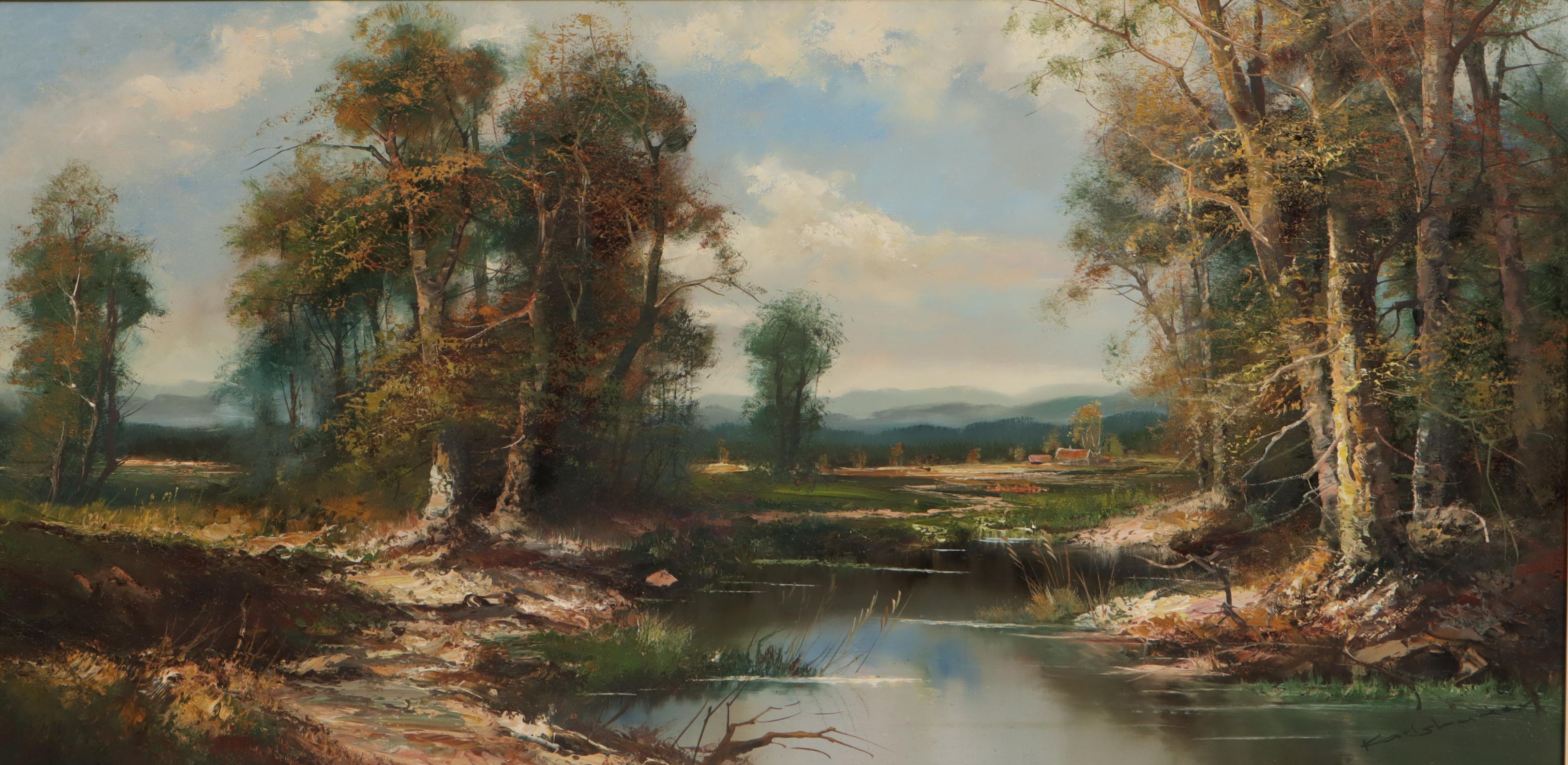 Joseph Karlsbader Rural Landscape Oil Painting