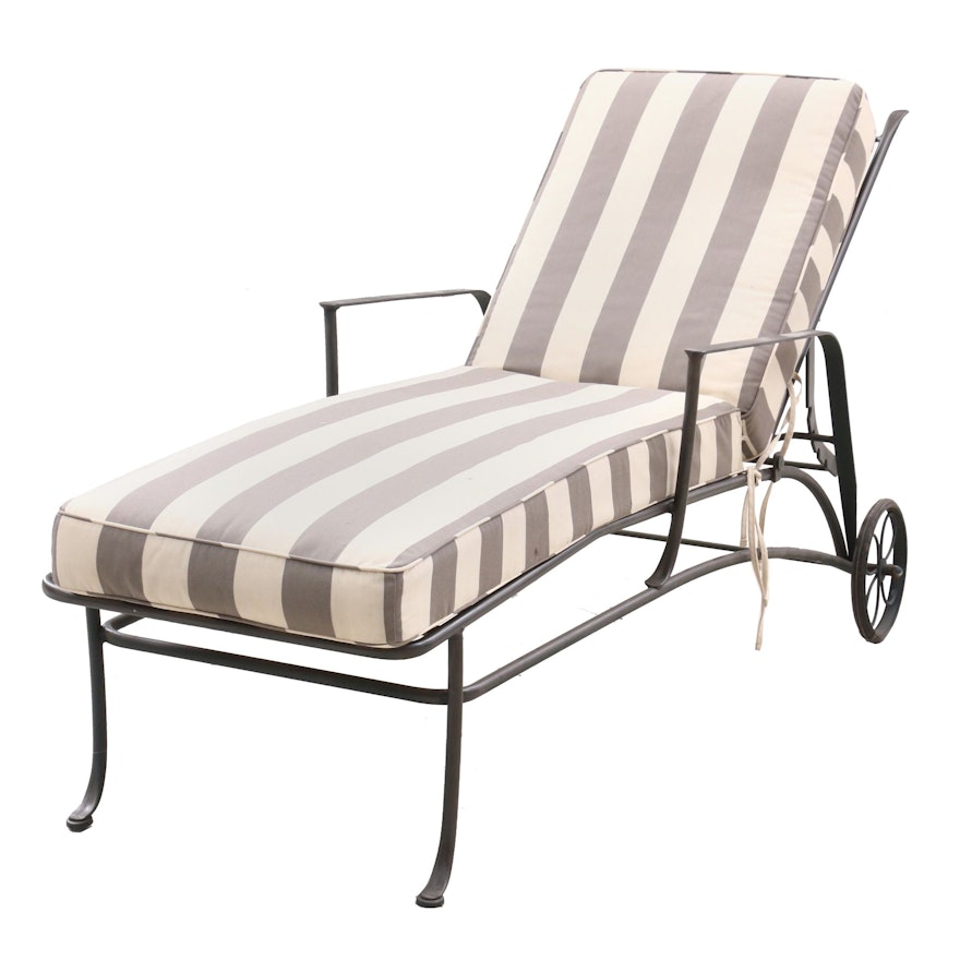 Woodard Cast Iron Adjustable Patio Lounge Chair, Contemporary