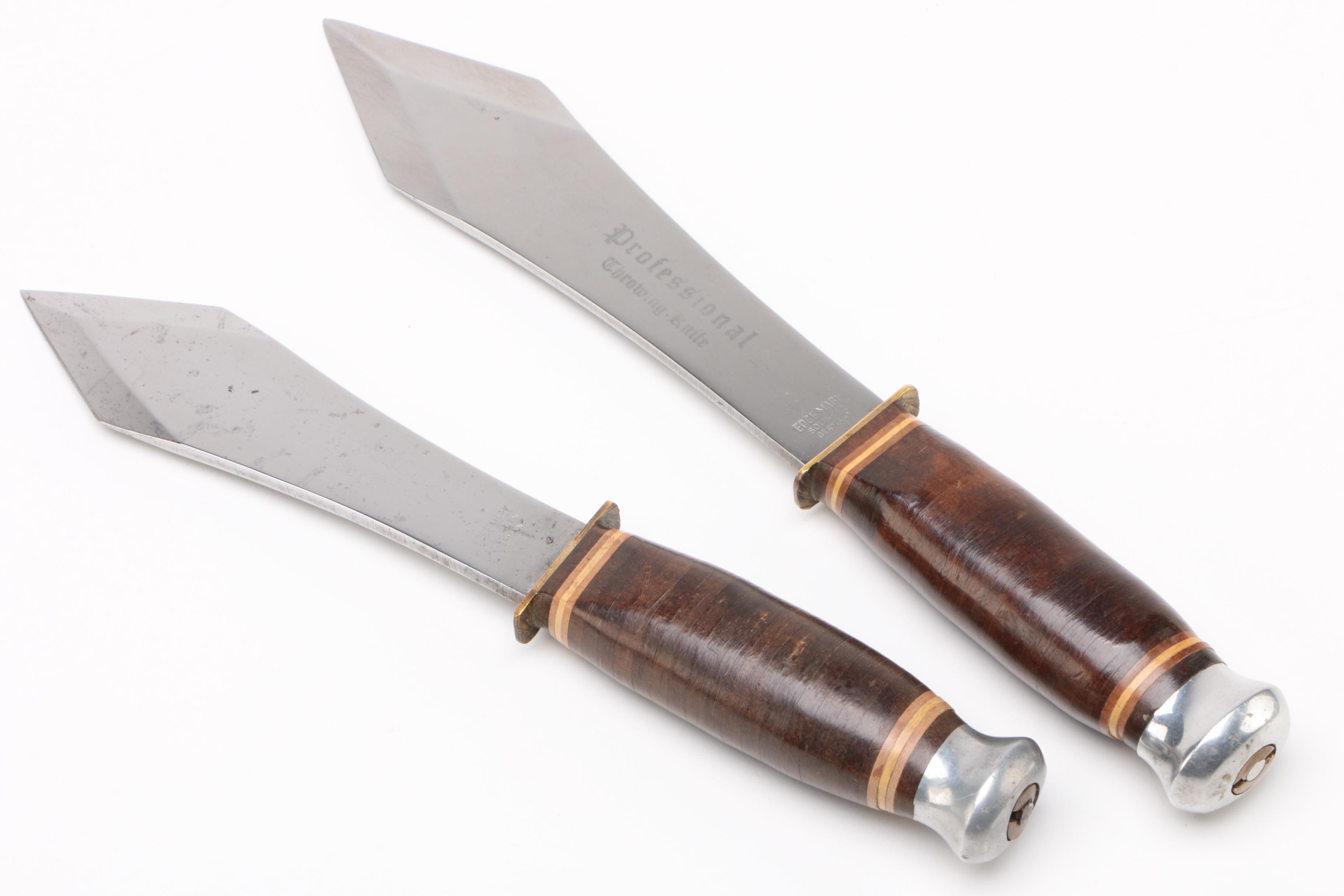 WWII Filipino Fighting Knife and Vintage Throwing Knives