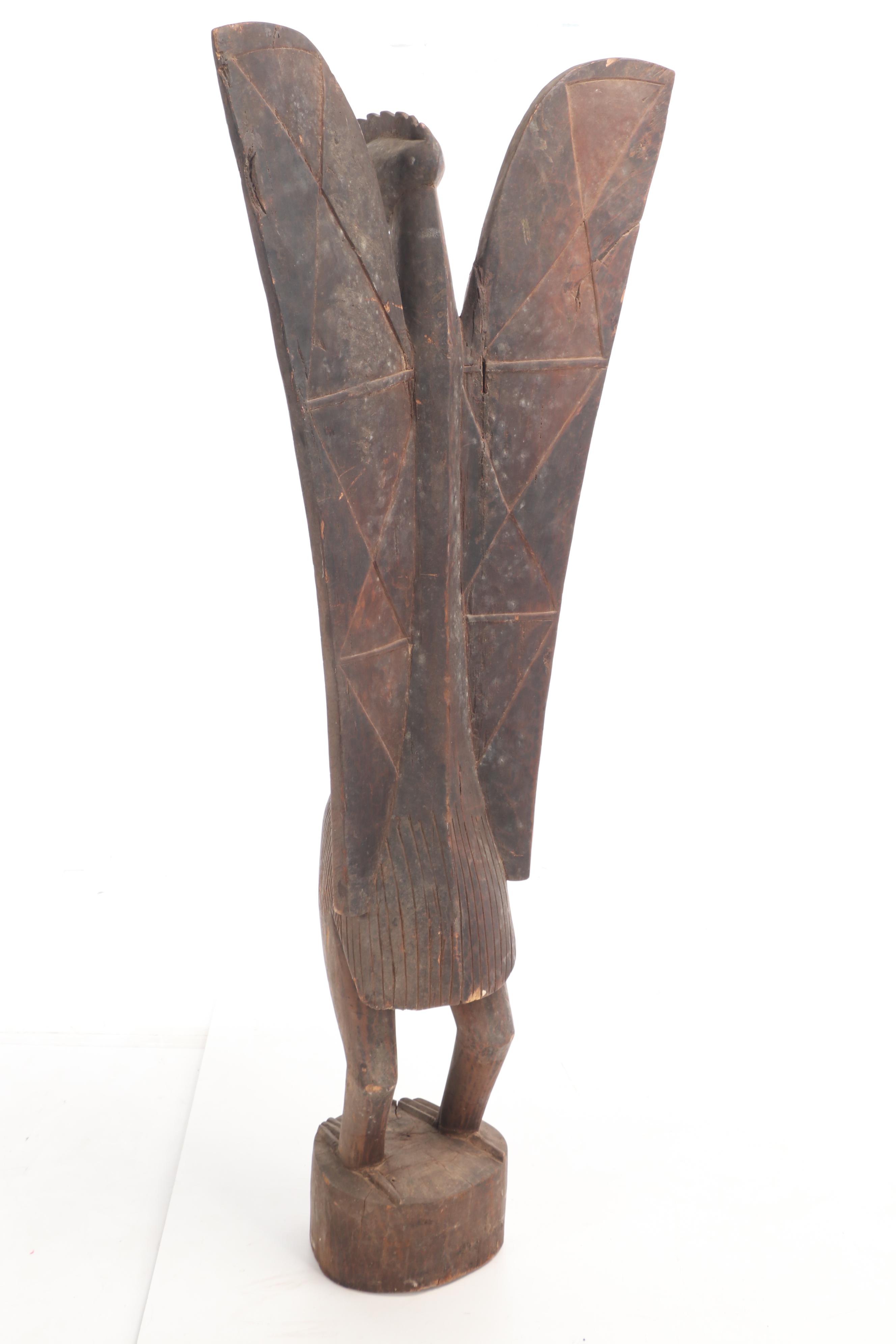 20th Century Wooden Senufo Bird (Sejen) Sculpture