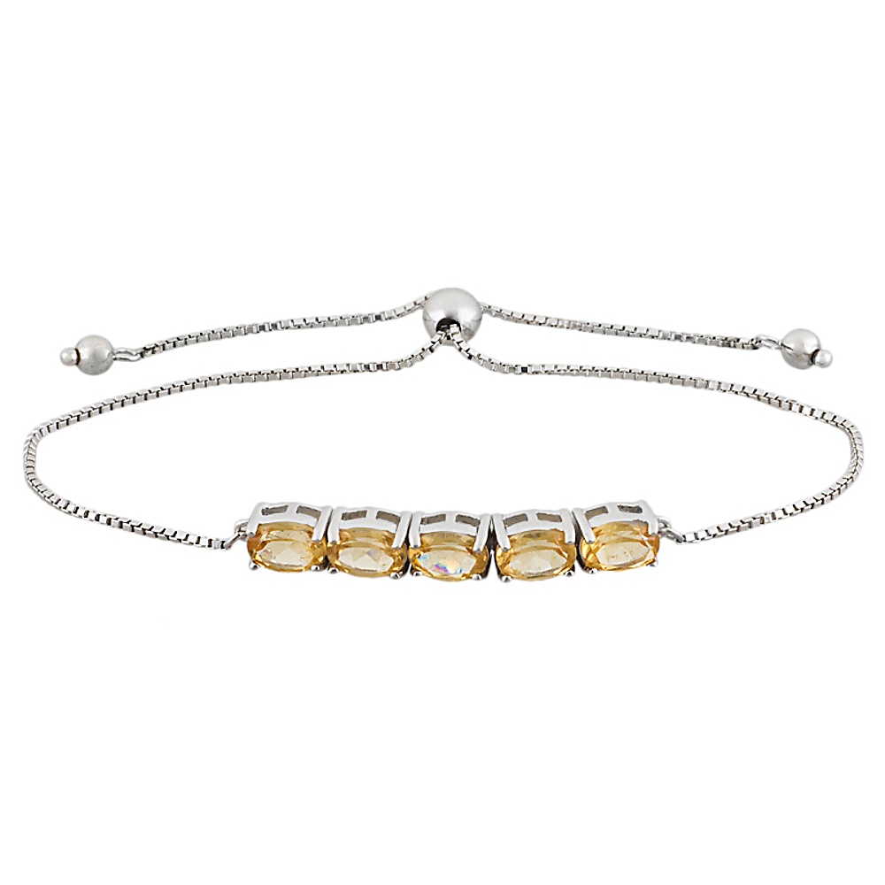 Sterling Silver Hessonite Bracelet