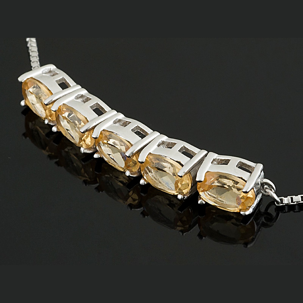 Sterling Silver Hessonite Bracelet