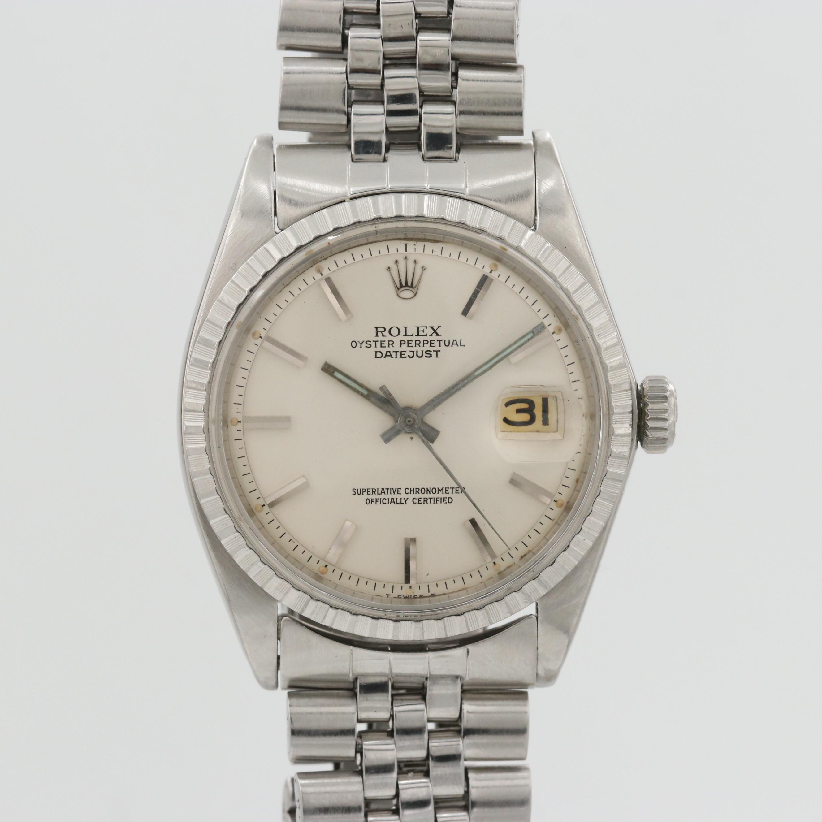 Vintage Rolex Datejust Stainless Steel Automatic Watch, 1965