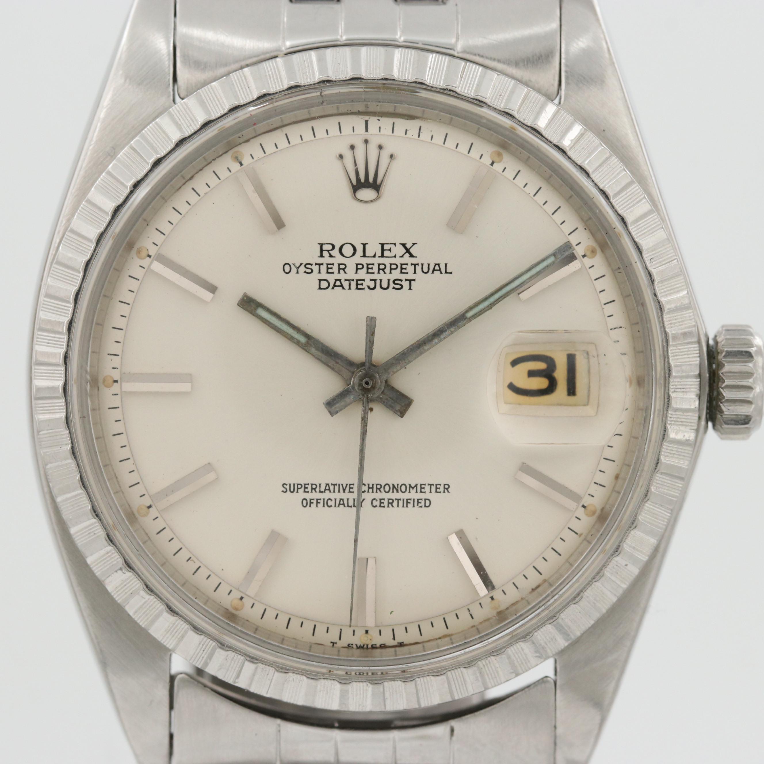 Vintage Rolex Datejust Stainless Steel Automatic Watch, 1965