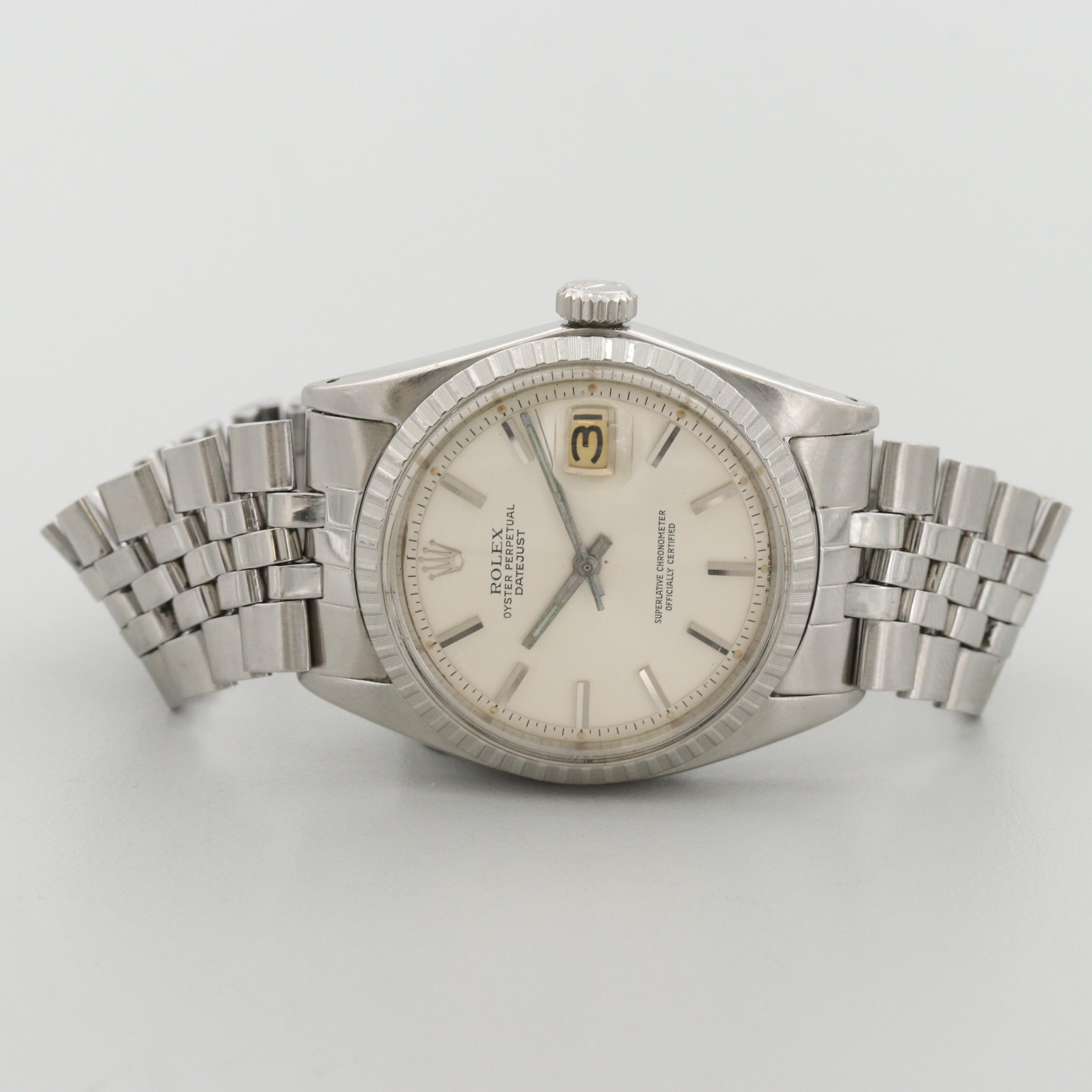 Vintage Rolex Datejust Stainless Steel Automatic Watch, 1965