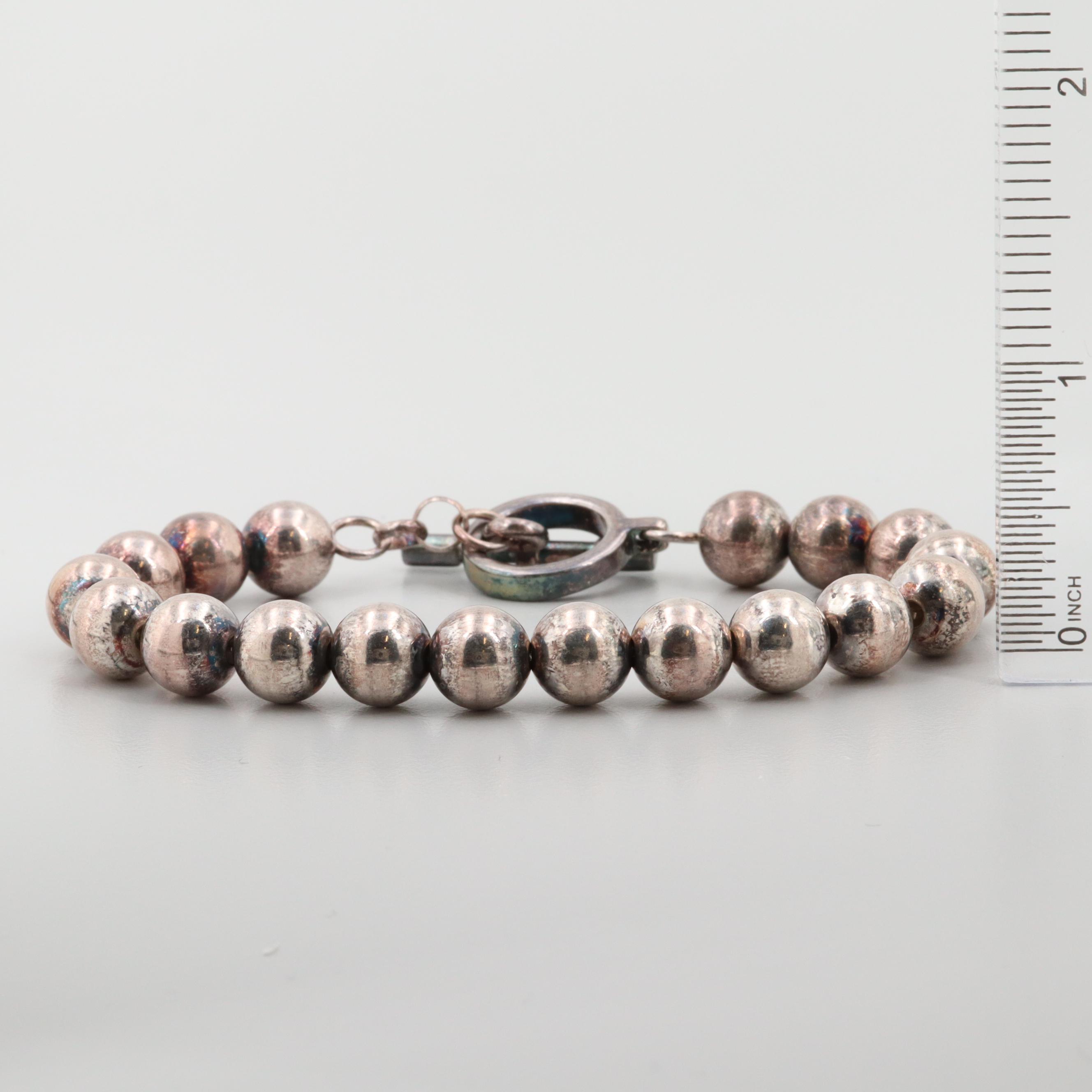 Milor Sterling Silver Beaded Bracelet