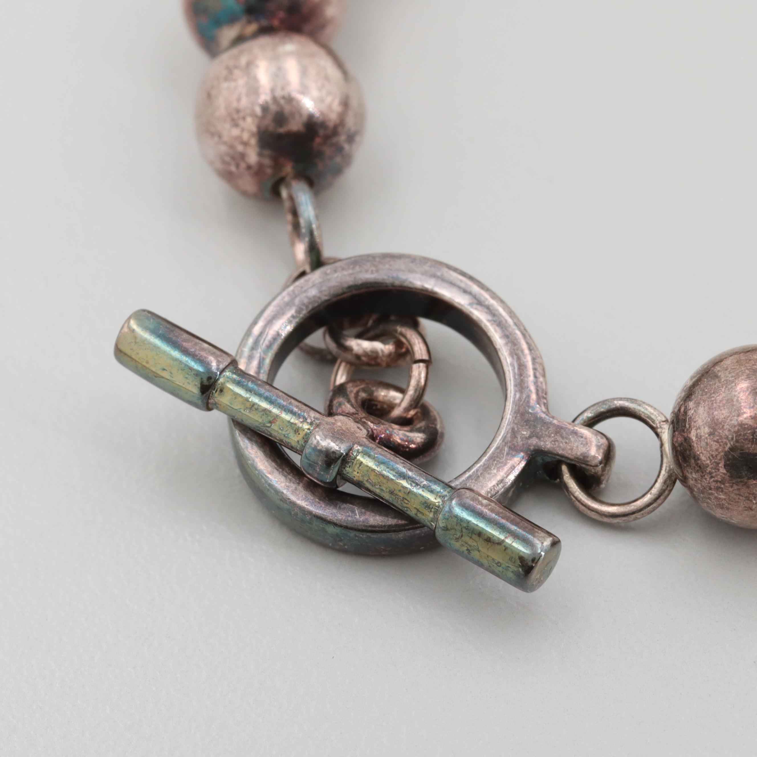 Milor Sterling Silver Beaded Bracelet