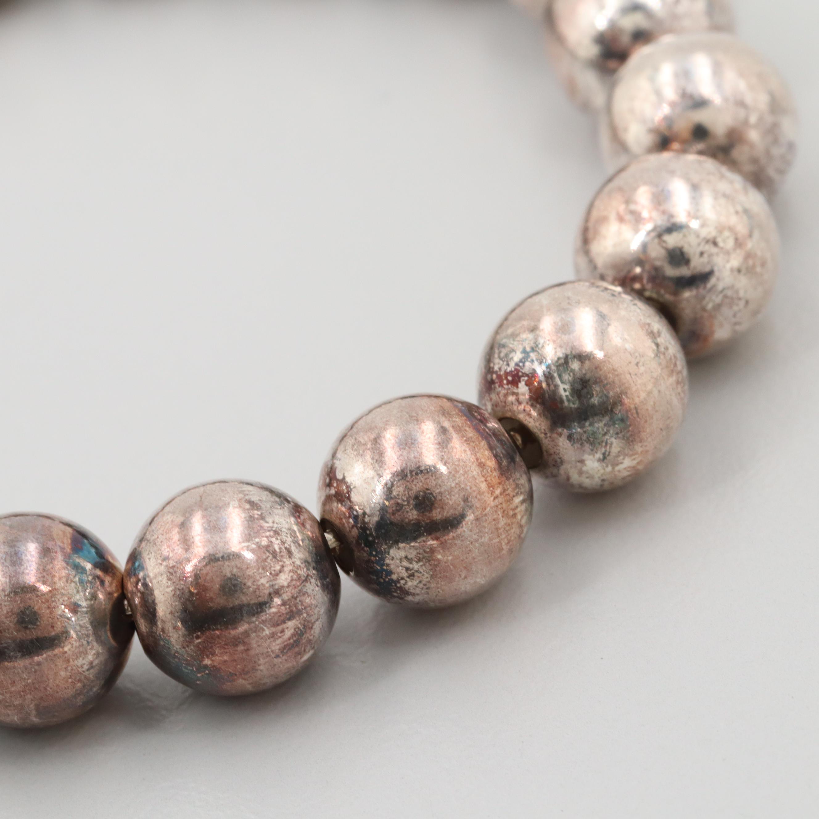 Milor Sterling Silver Beaded Bracelet