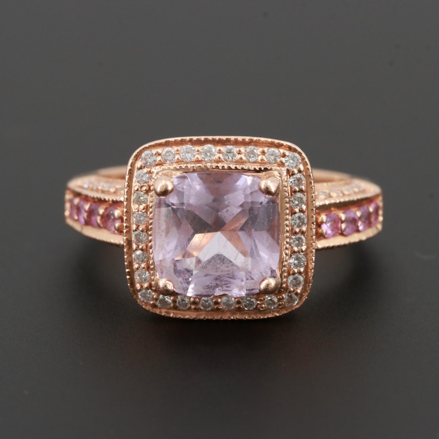 Le Vian 14K Rose Gold Amethyst, Pink Sapphire and Diamond Ring