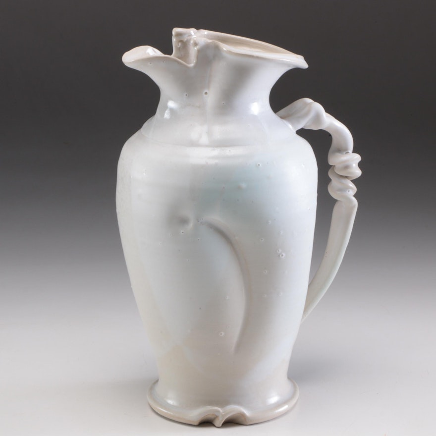 Larry Watson Thrown and Altered Porcelain Pitcher, 2011