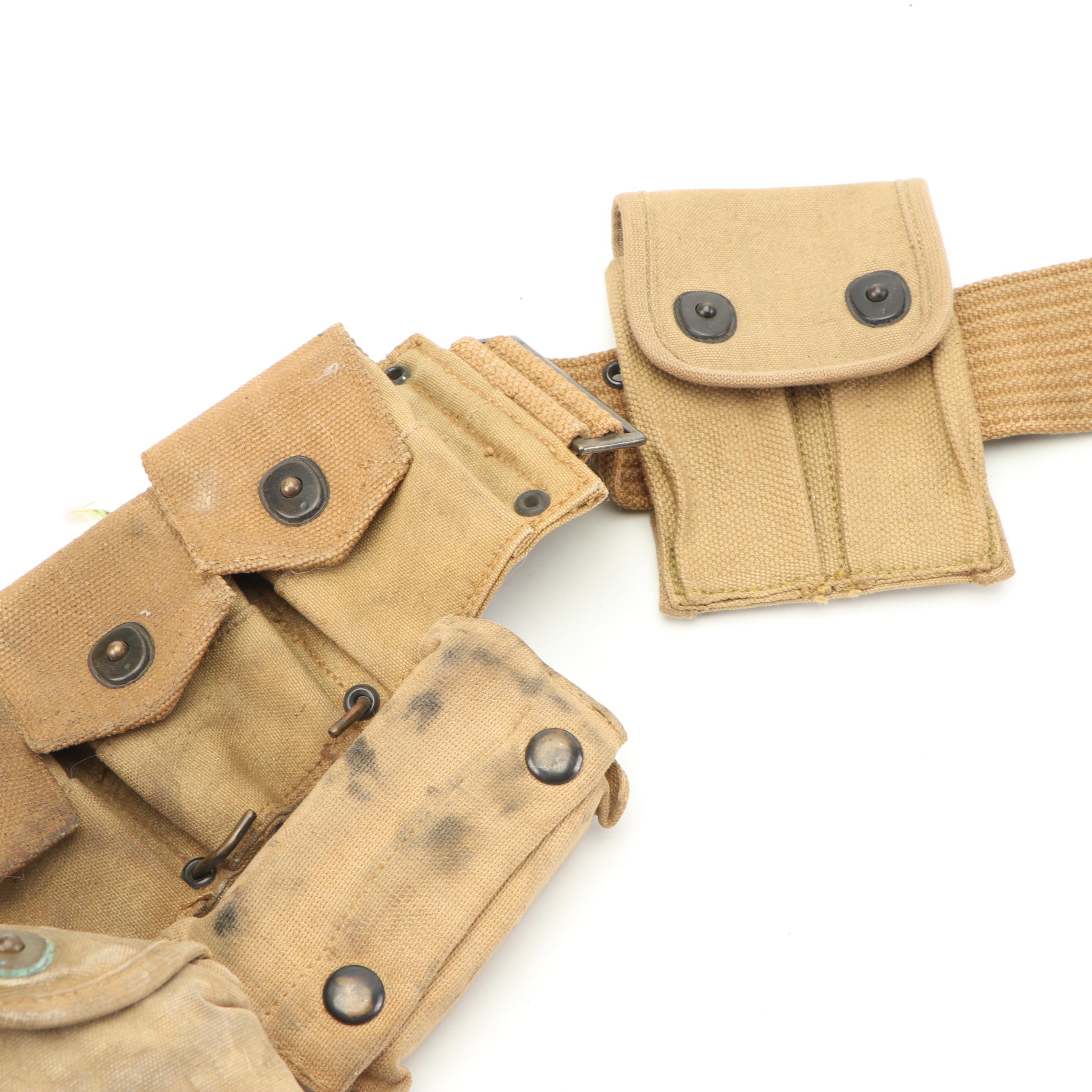 US Model 1917 Bolo Knife with Scabbard and Military Issued Utility Belt