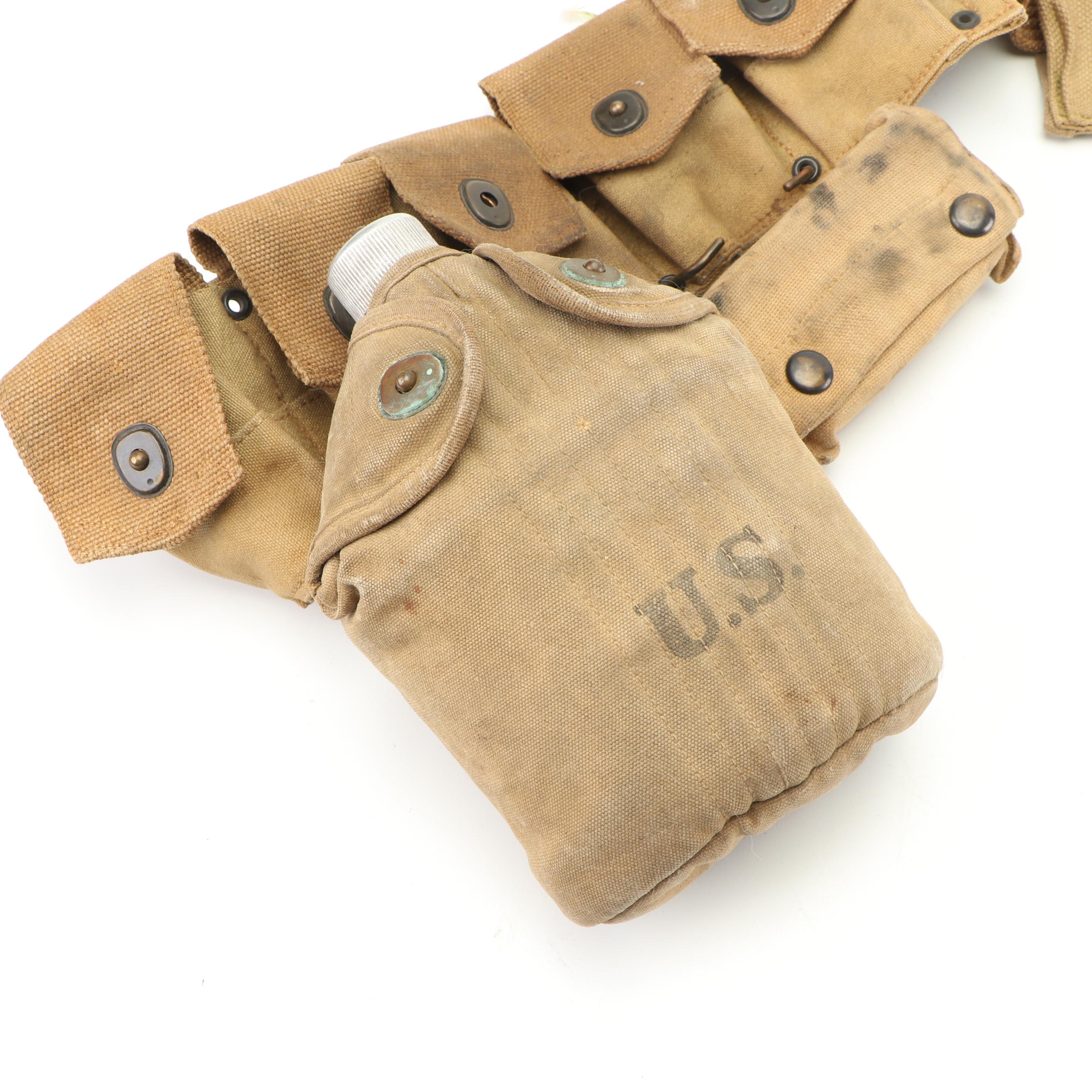 US Model 1917 Bolo Knife with Scabbard and Military Issued Utility Belt