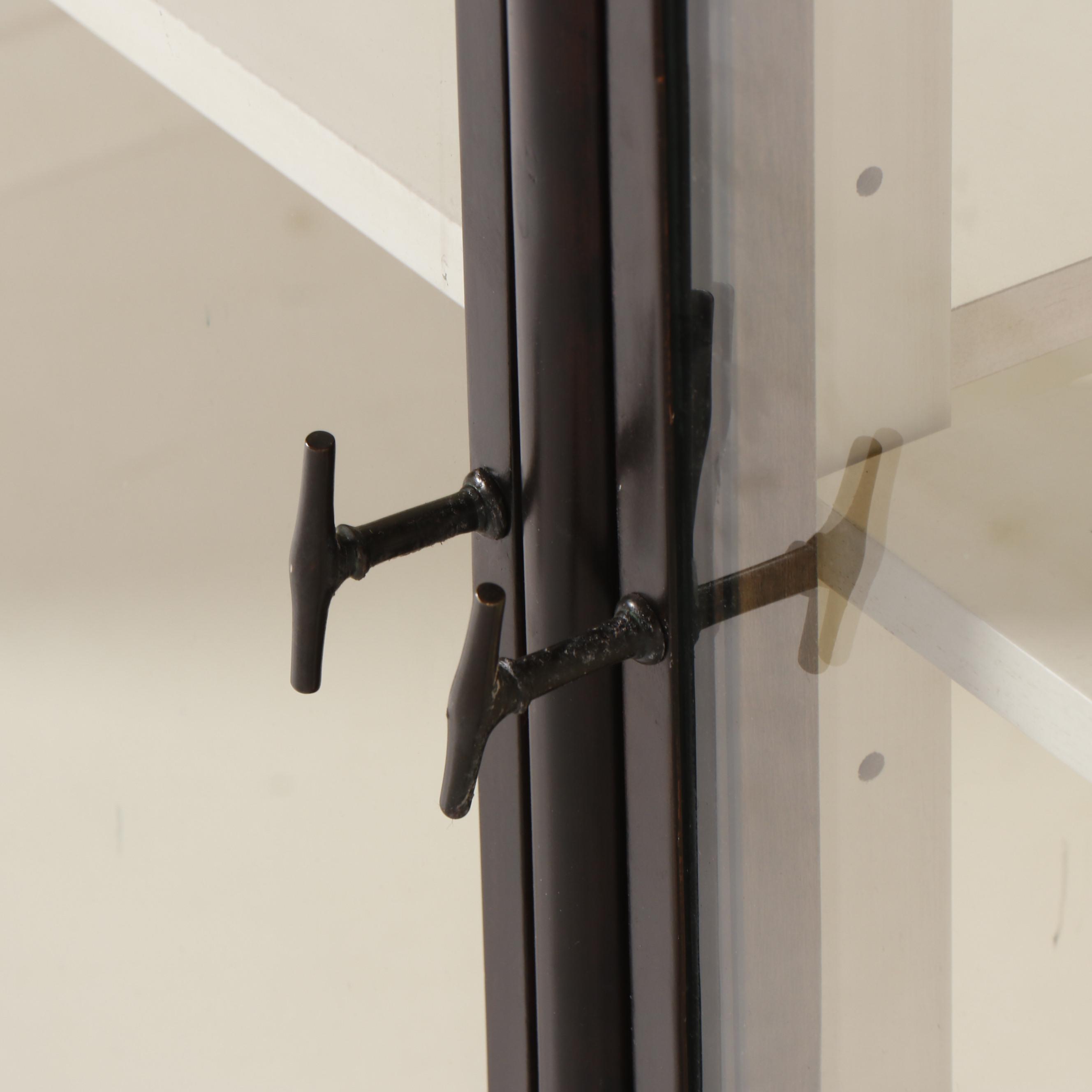 Large Contemporary Wooden Display Cabinet with Glass Doors