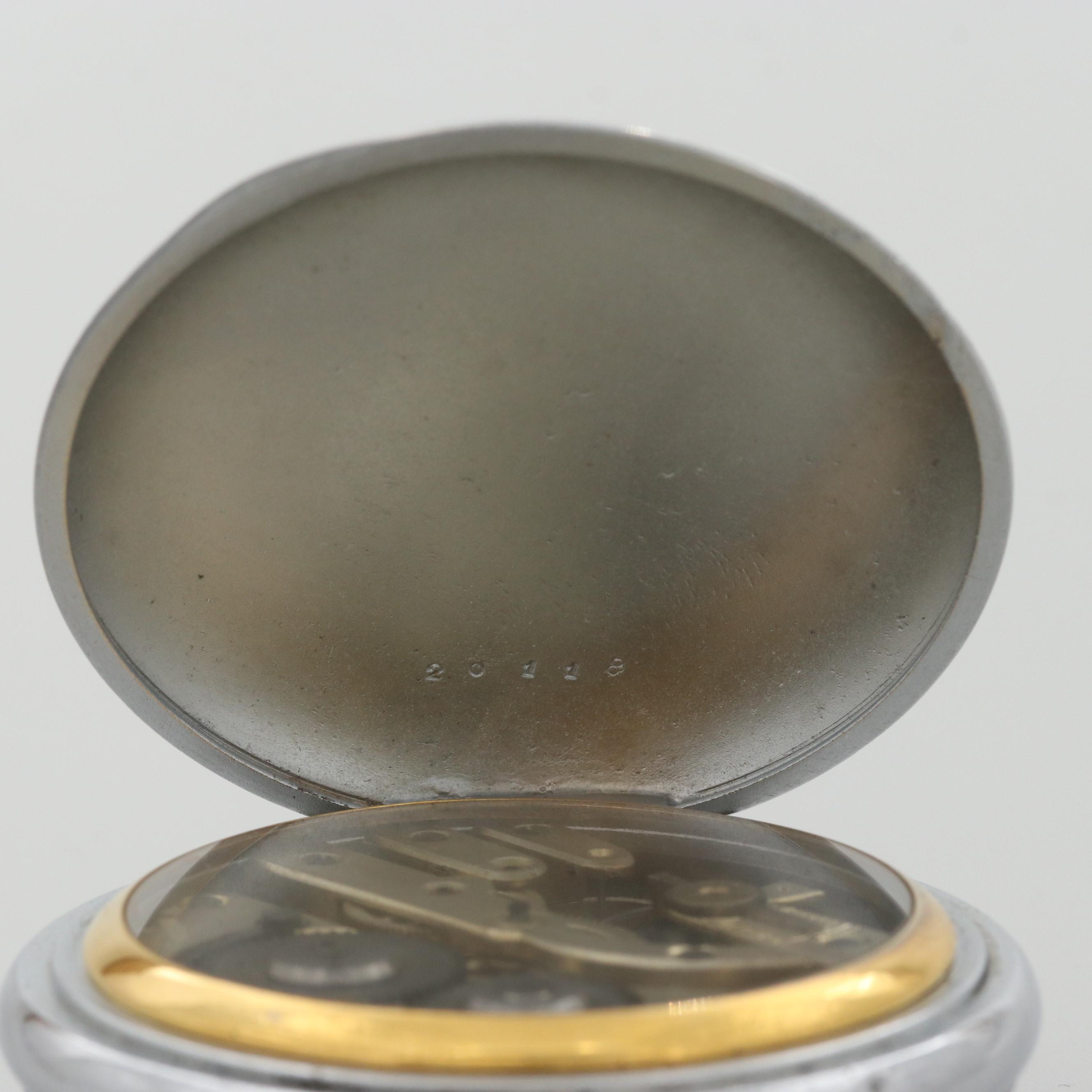 Antique Swiss Six City World Time Silver Tone Open Face Pocket Watch, Circa 1890