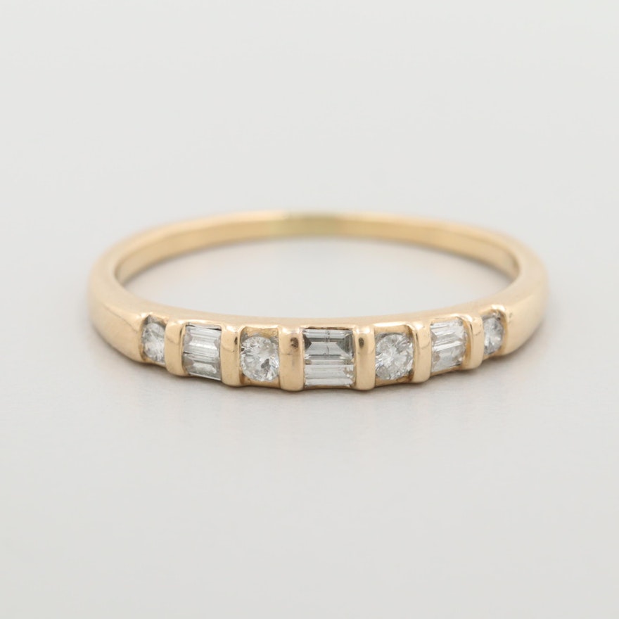 14K Yellow Gold Diamond Ring