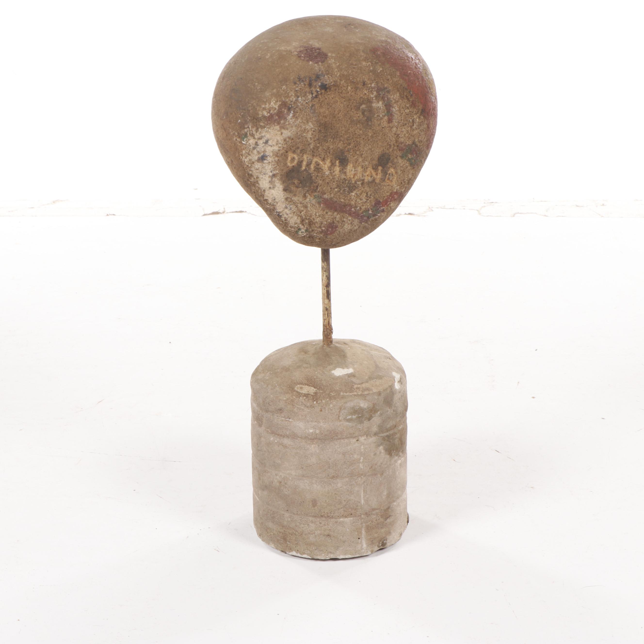 Frank Dininno Stone Head Sculpture