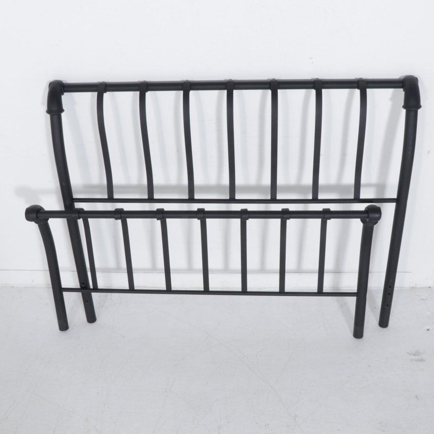 Contemporary Black Metal Full Size Bed Frame