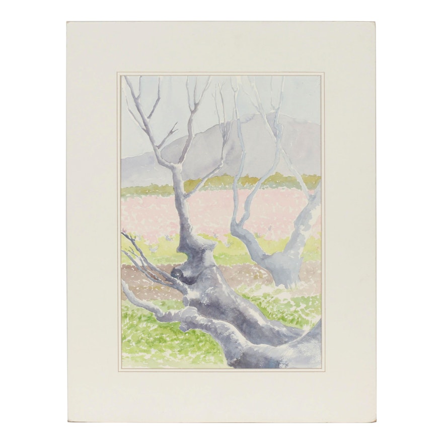 Betty Levasheff Spring Landscape Watercolor Painting