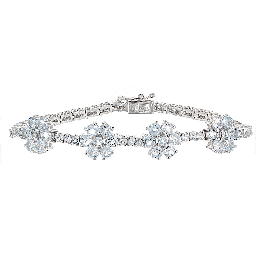 Sterling Silver Topaz Bracelet