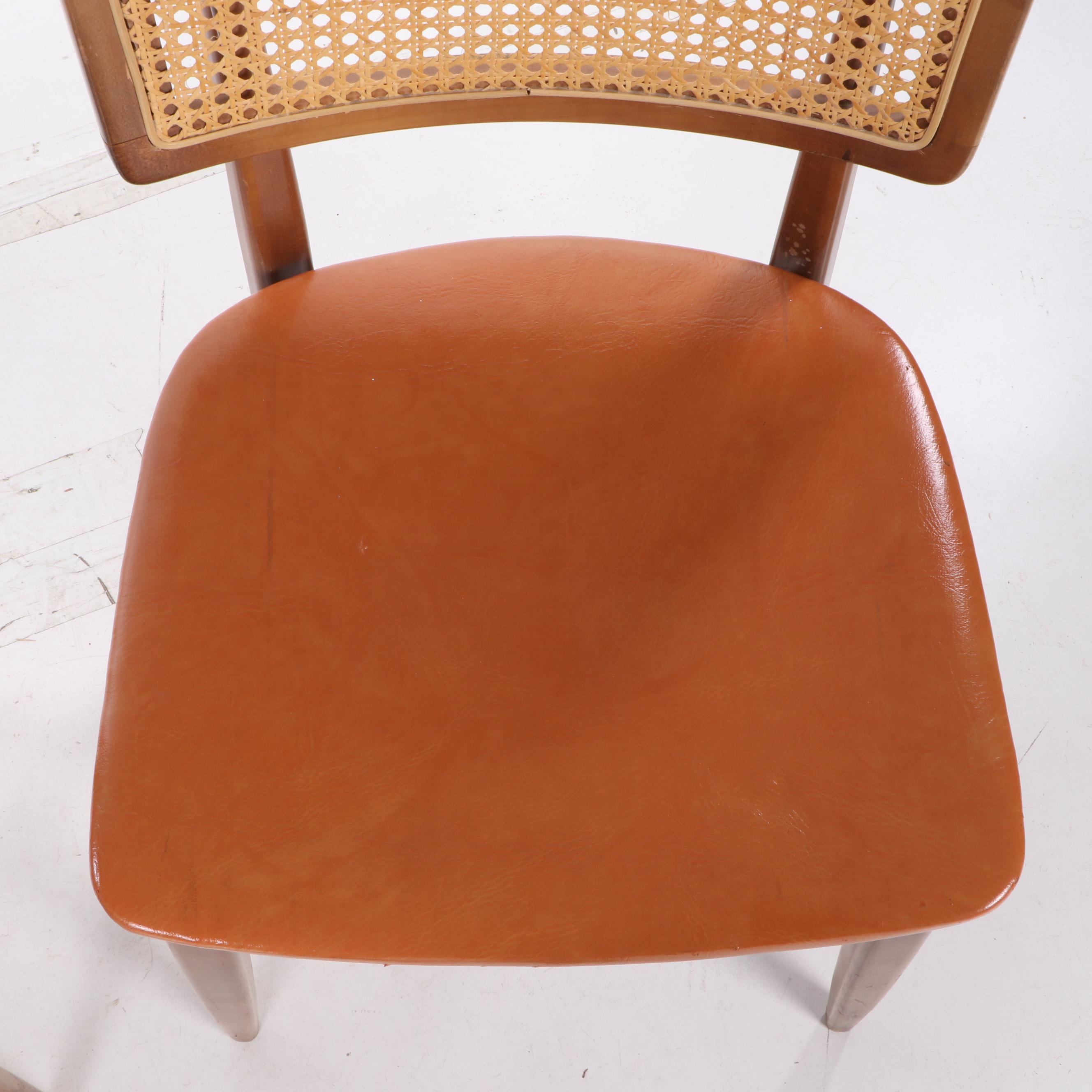 Stakmore Cane-Back Folding chairs, Mid-20th Century
