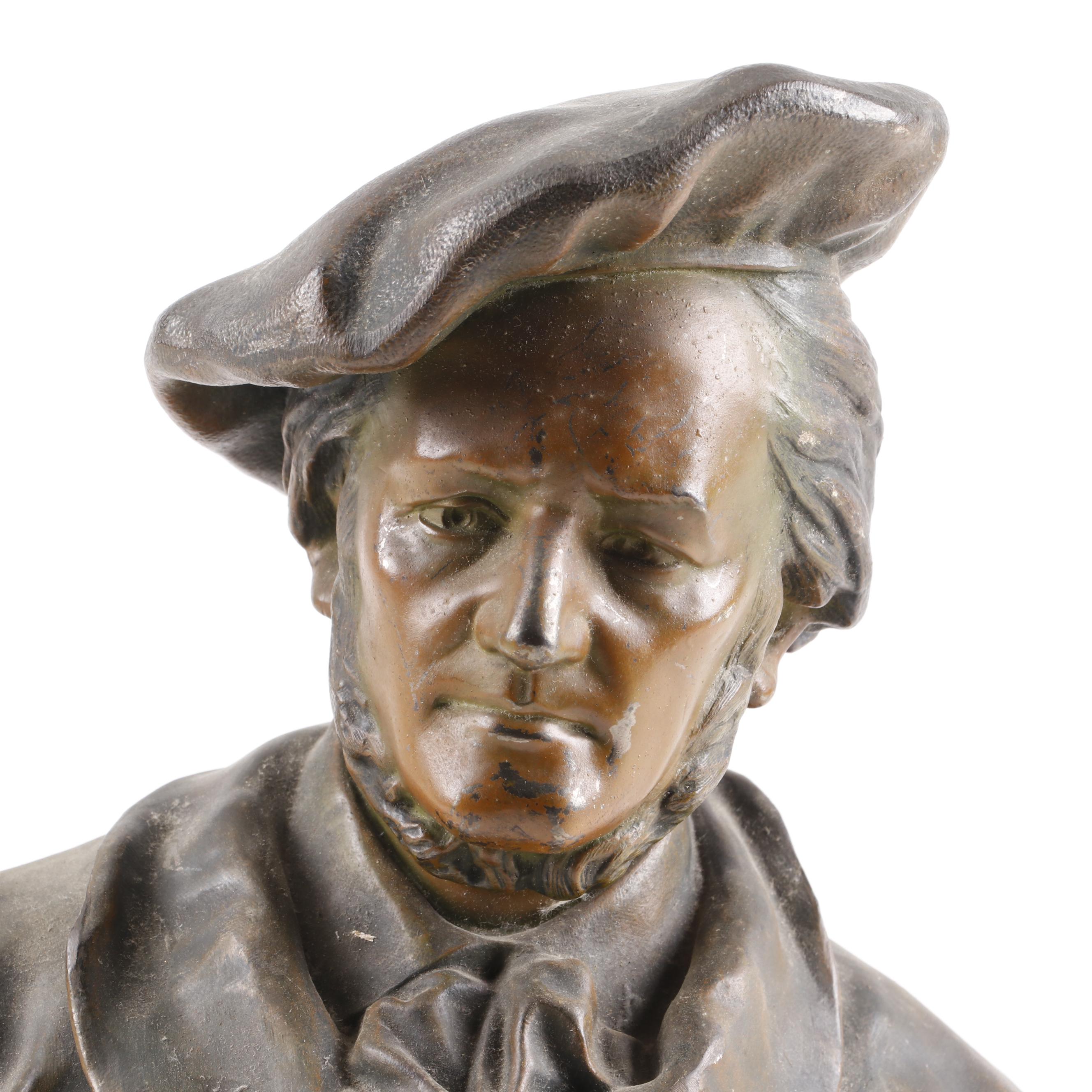Cast Metal Reproduction Bust of Richard Wagner