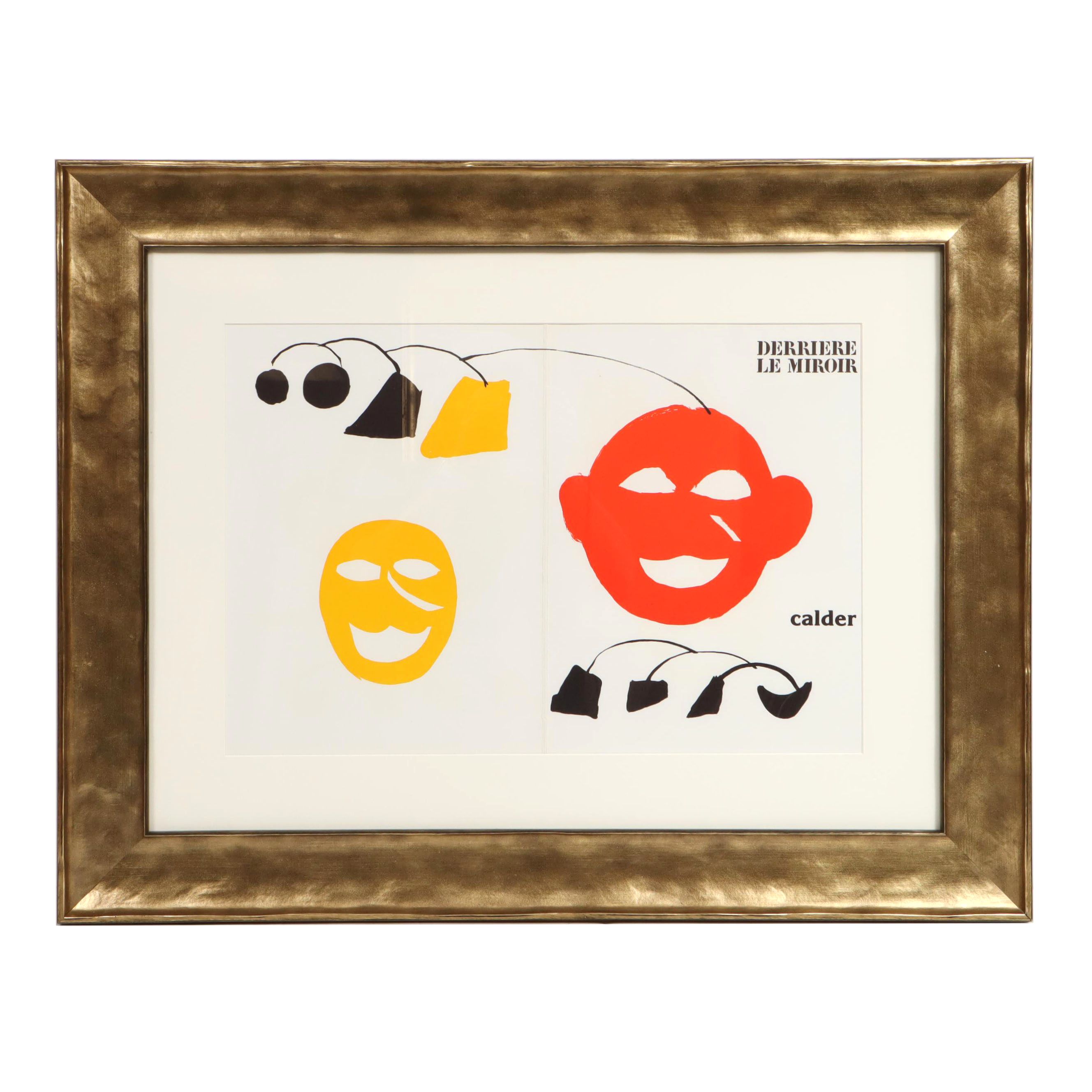 Alexander Calder Color Lithograph Cover for "Derrière le Miroir"