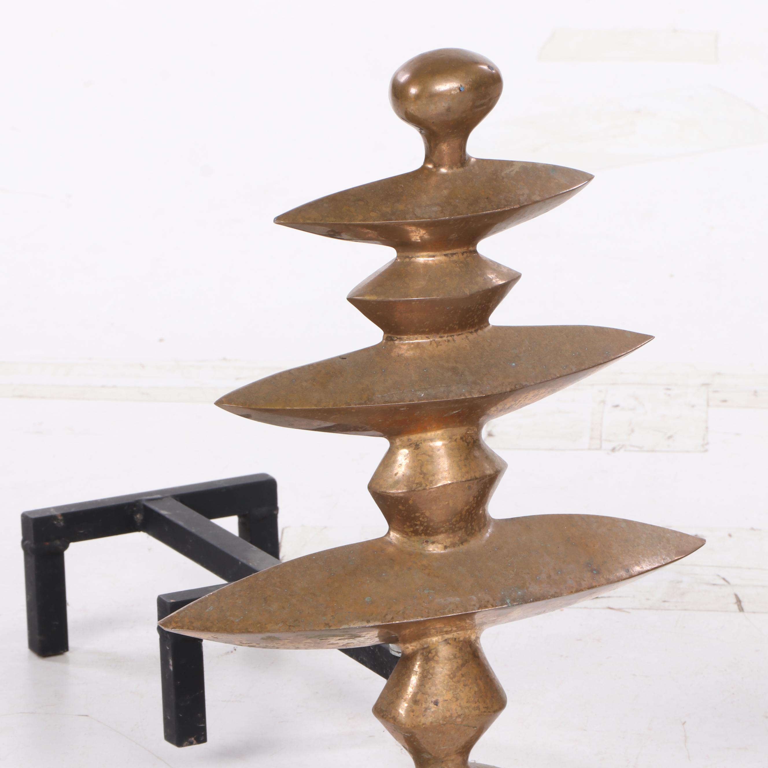 Modern Andirons After Alberto Giacometti