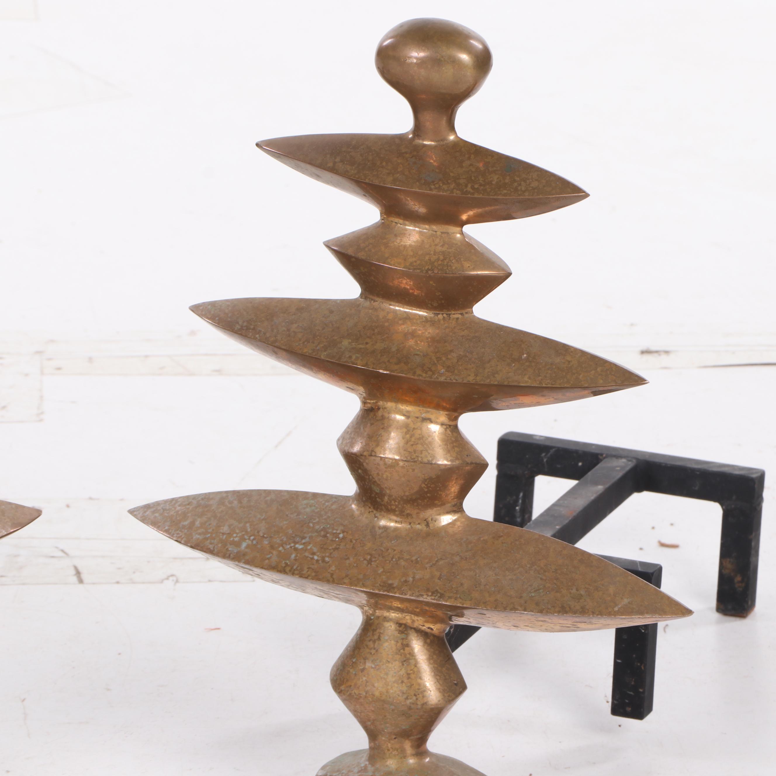 Modern Andirons After Alberto Giacometti