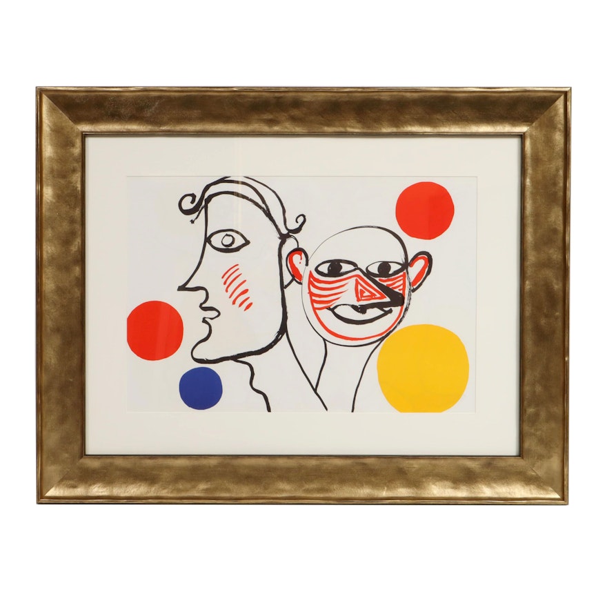 Alexander Calder Double-Page Color Lithograph for "Derrière le Miroir"