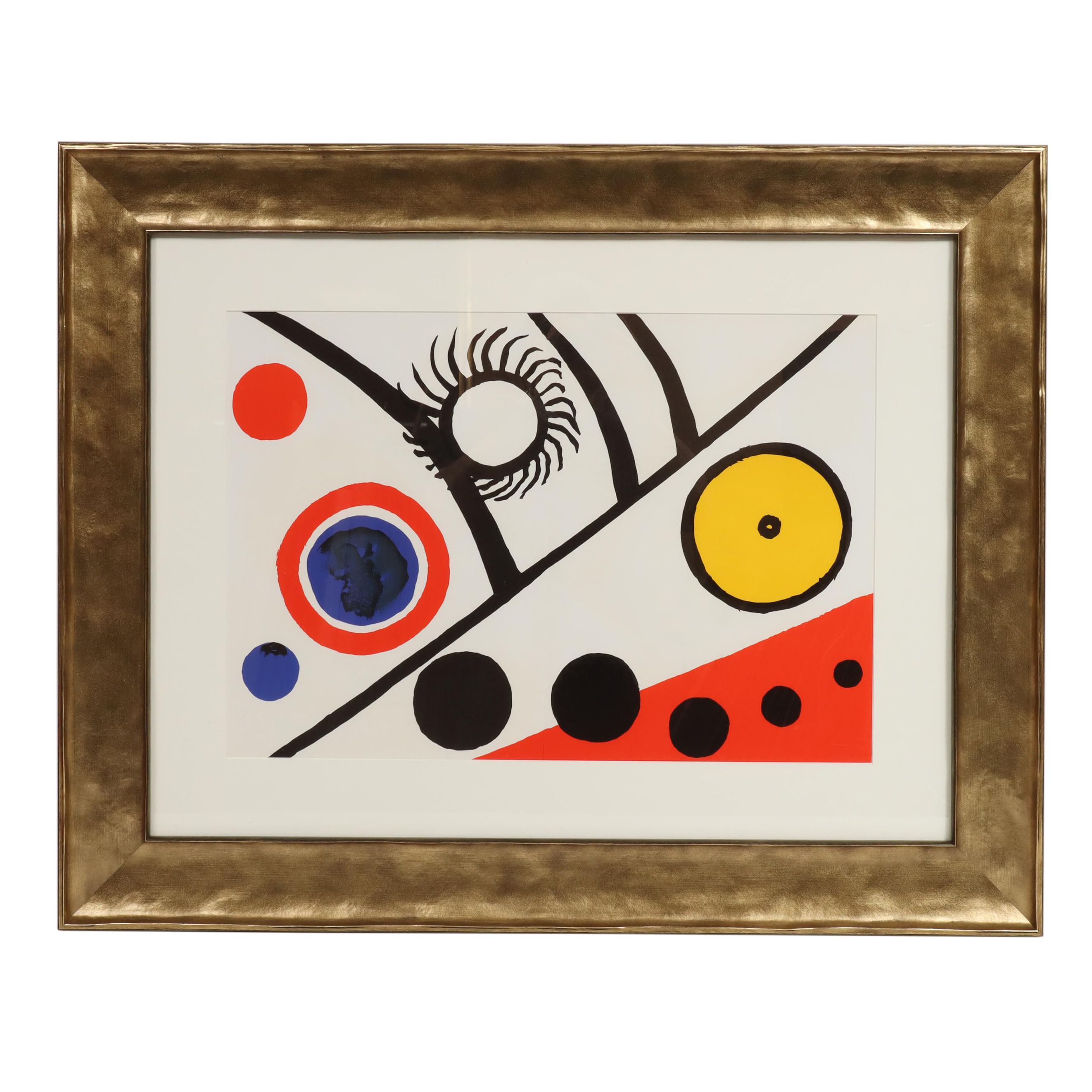 Alexander Calder Double-Page Color Lithograph for "Derrière le Miroir"