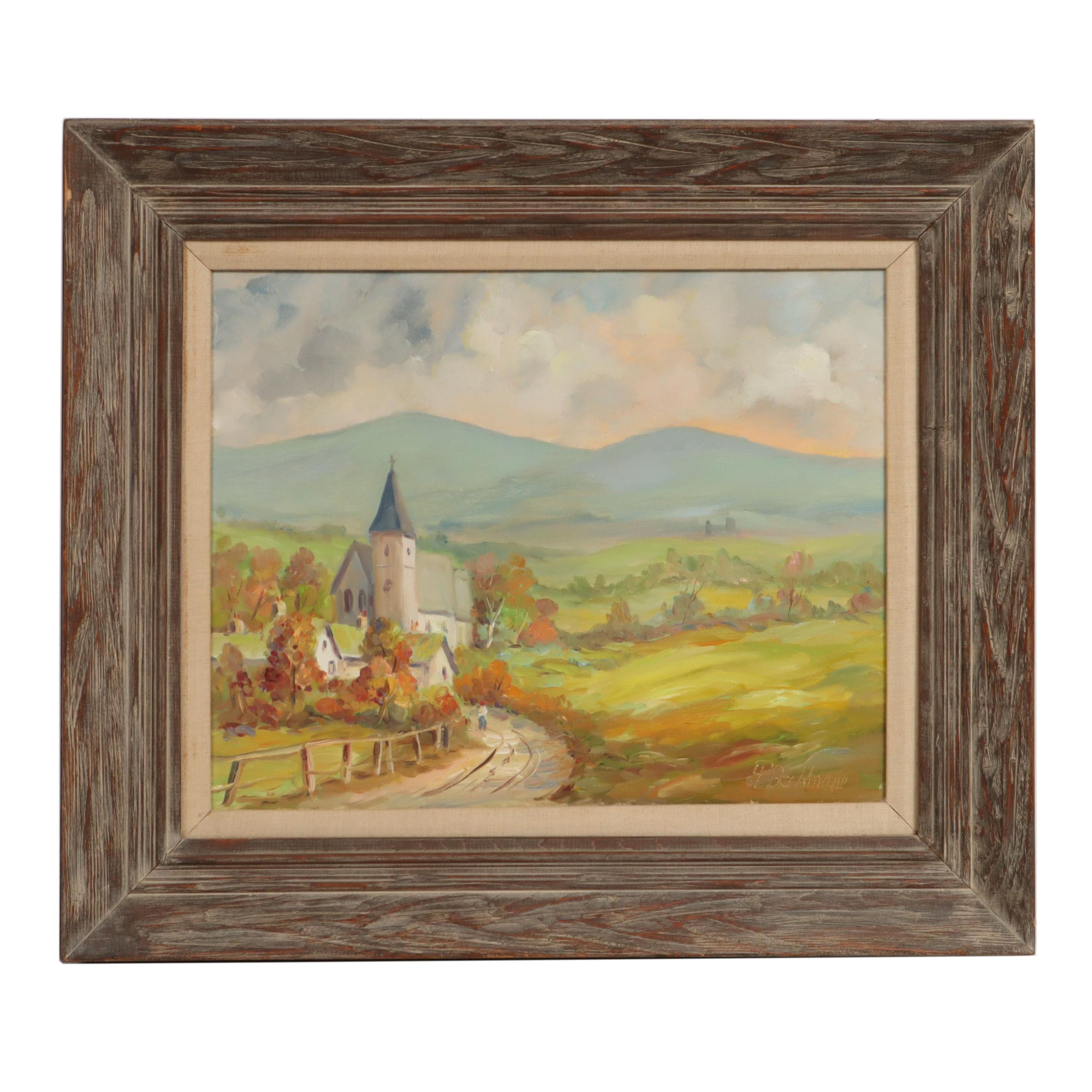 Helmut Pete Beckmann Rural Landscape Oil Painting