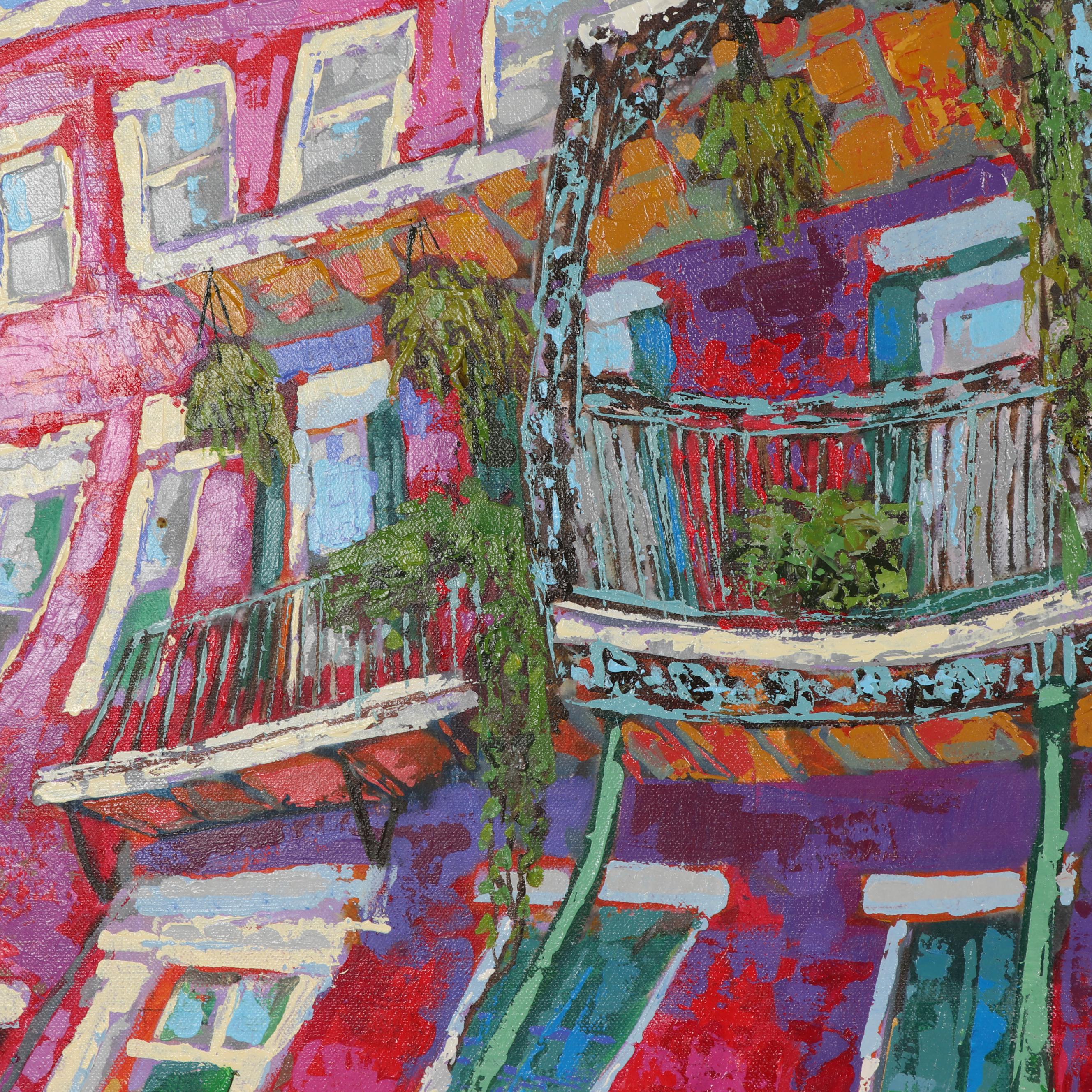 Monica Cascio Oil Painting "Red House in the Quarter"