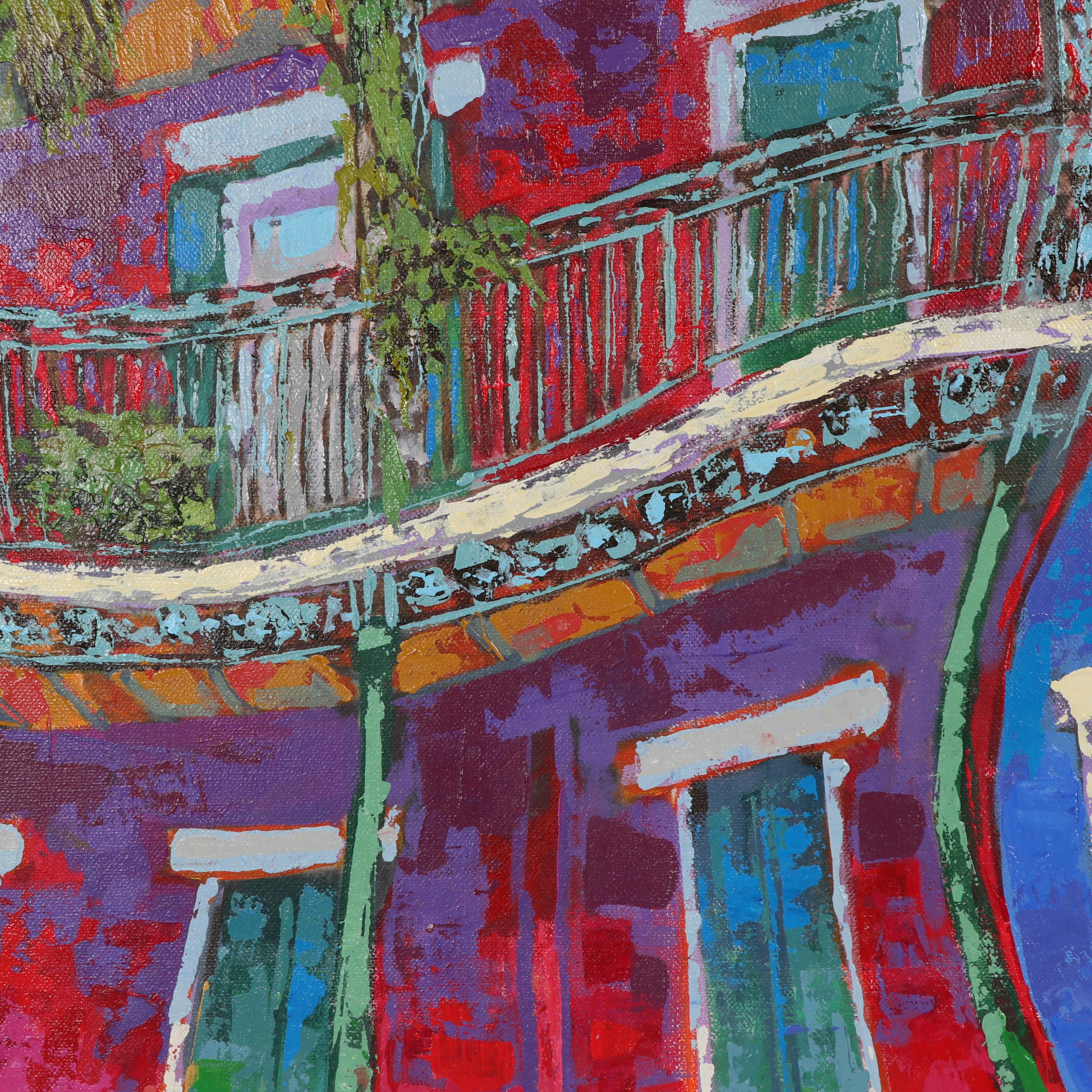 Monica Cascio Oil Painting "Red House in the Quarter"