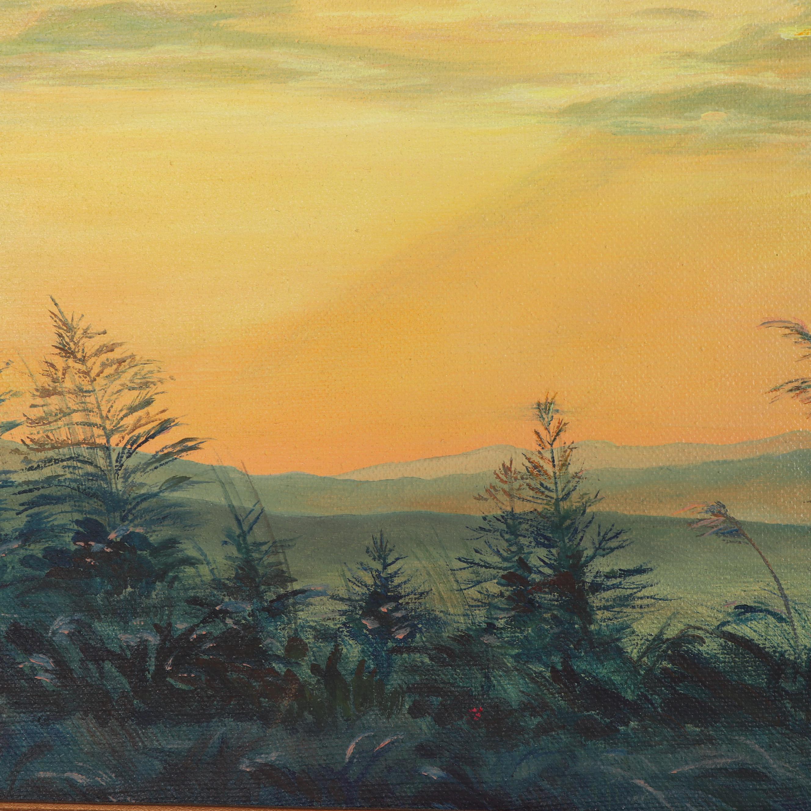 Sunset Landscape Oil Painting