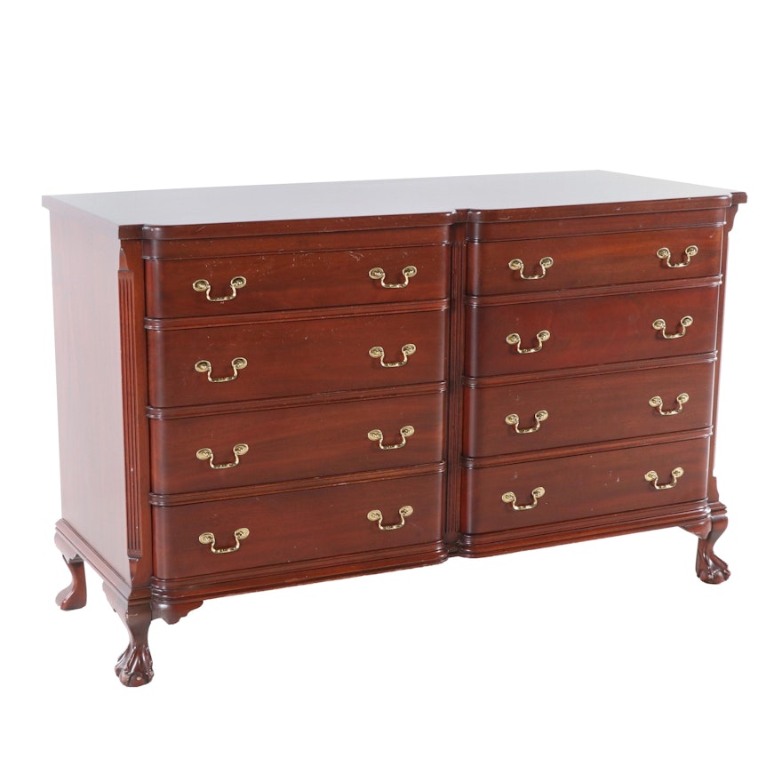 Federal Style Mahogany Double Dresser by The Georgetown Galleries