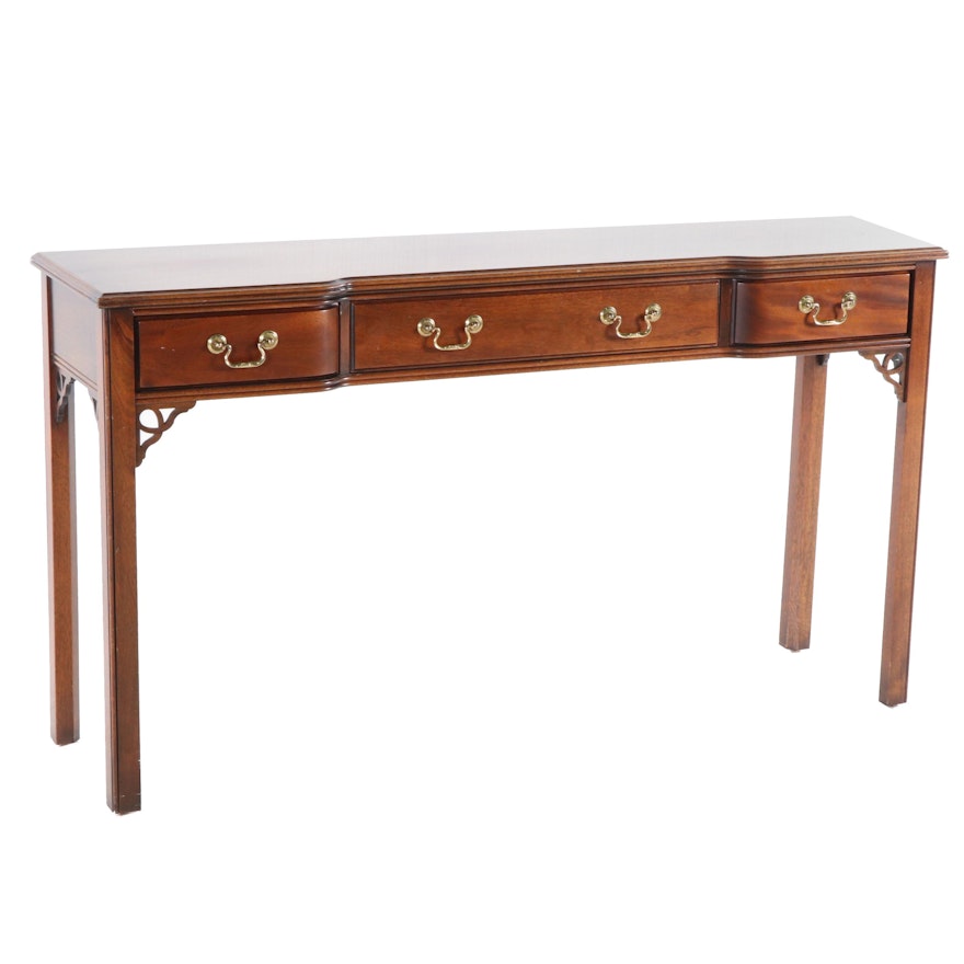 Federal Style Mahogany-Finish Console Table, Late 20th Century