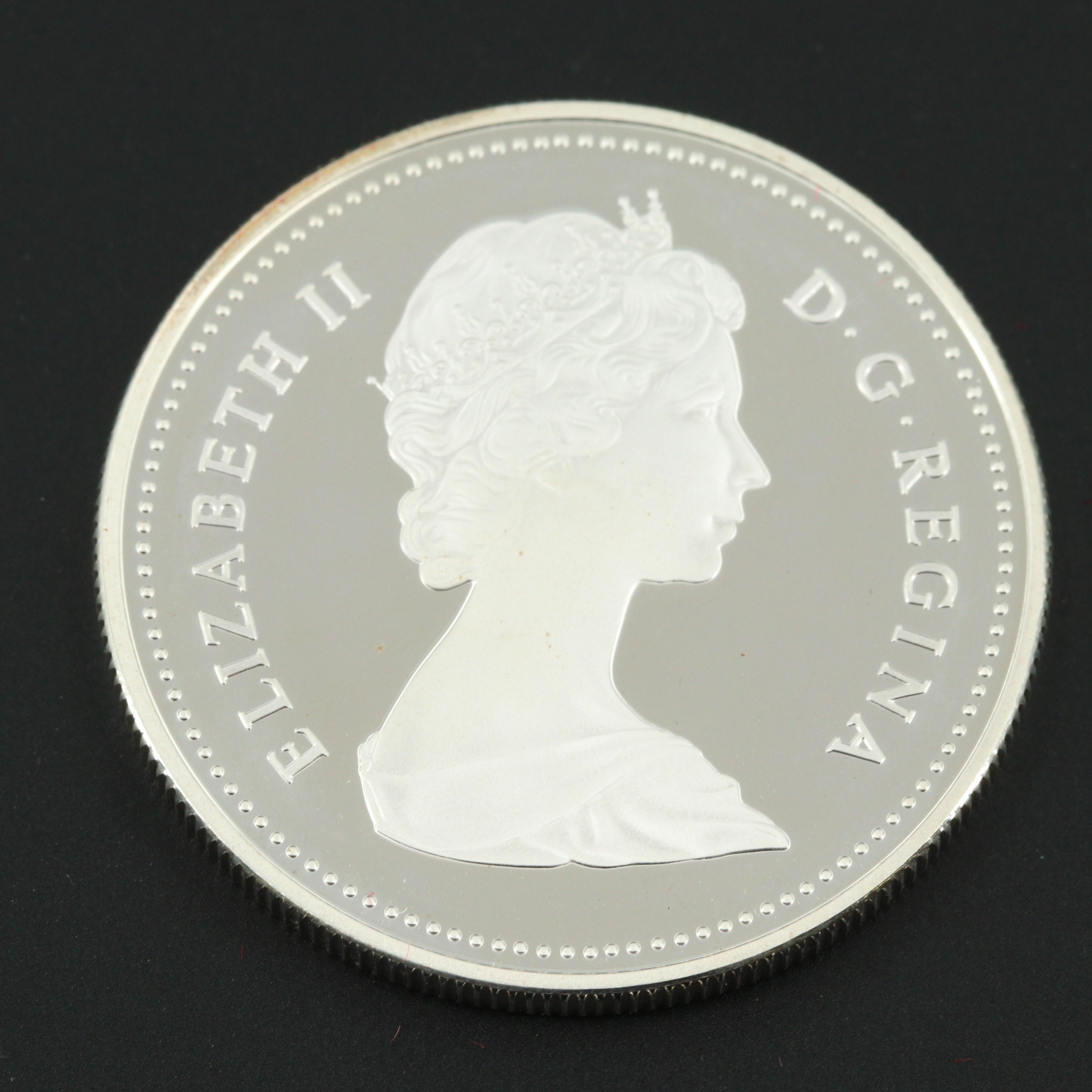 1982 Canadian Regina Centennial Commemorative Silver Dollar