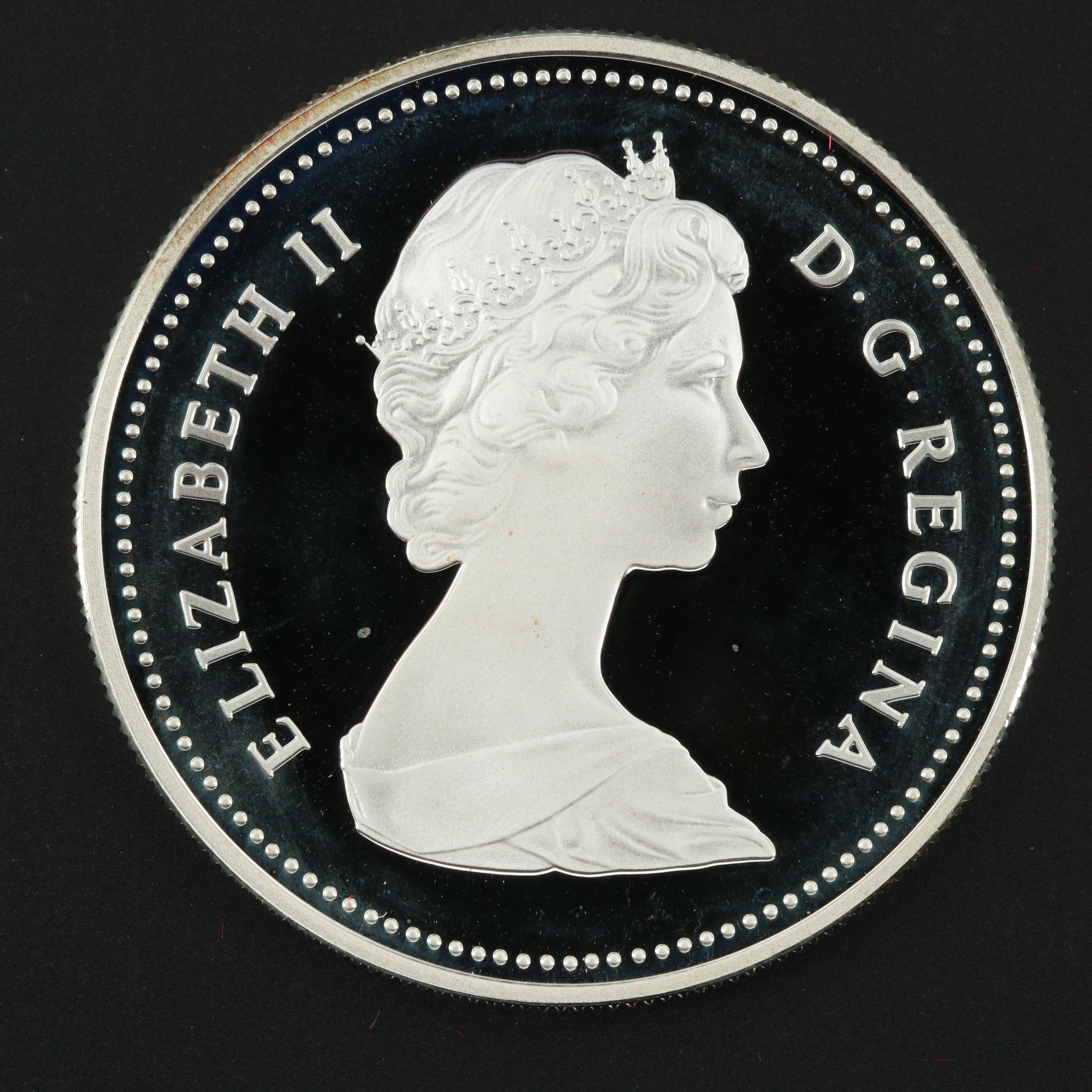 1982 Canadian Regina Centennial Commemorative Silver Dollar