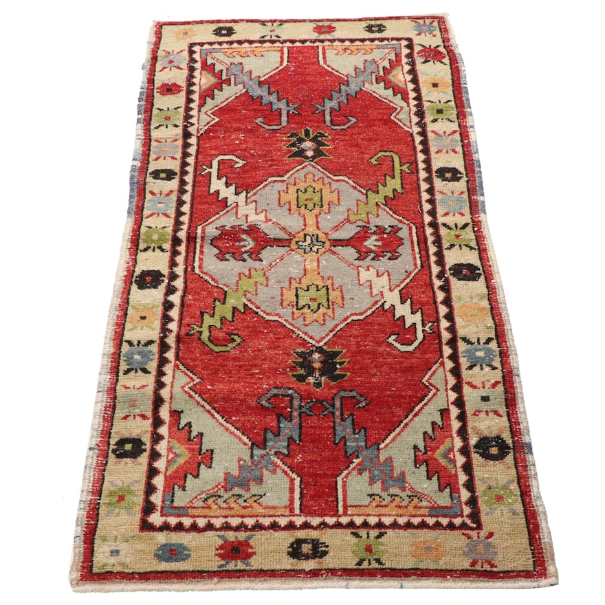 Hand-Knotted Indo-Persian Ardabil Wool Rug