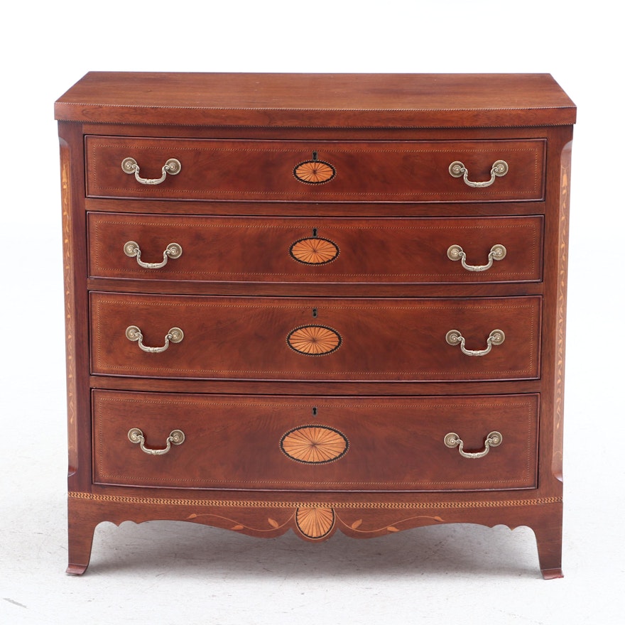 Henredon Historic Natchez Collection String-Inlaid and Marquetry Mahogany Chest