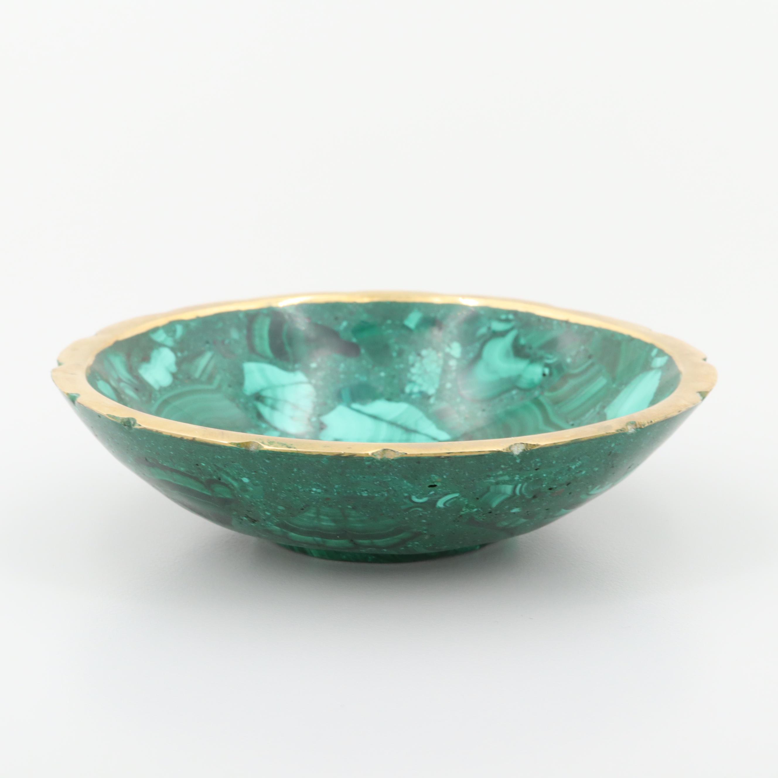 Malachite and Resin Bowl